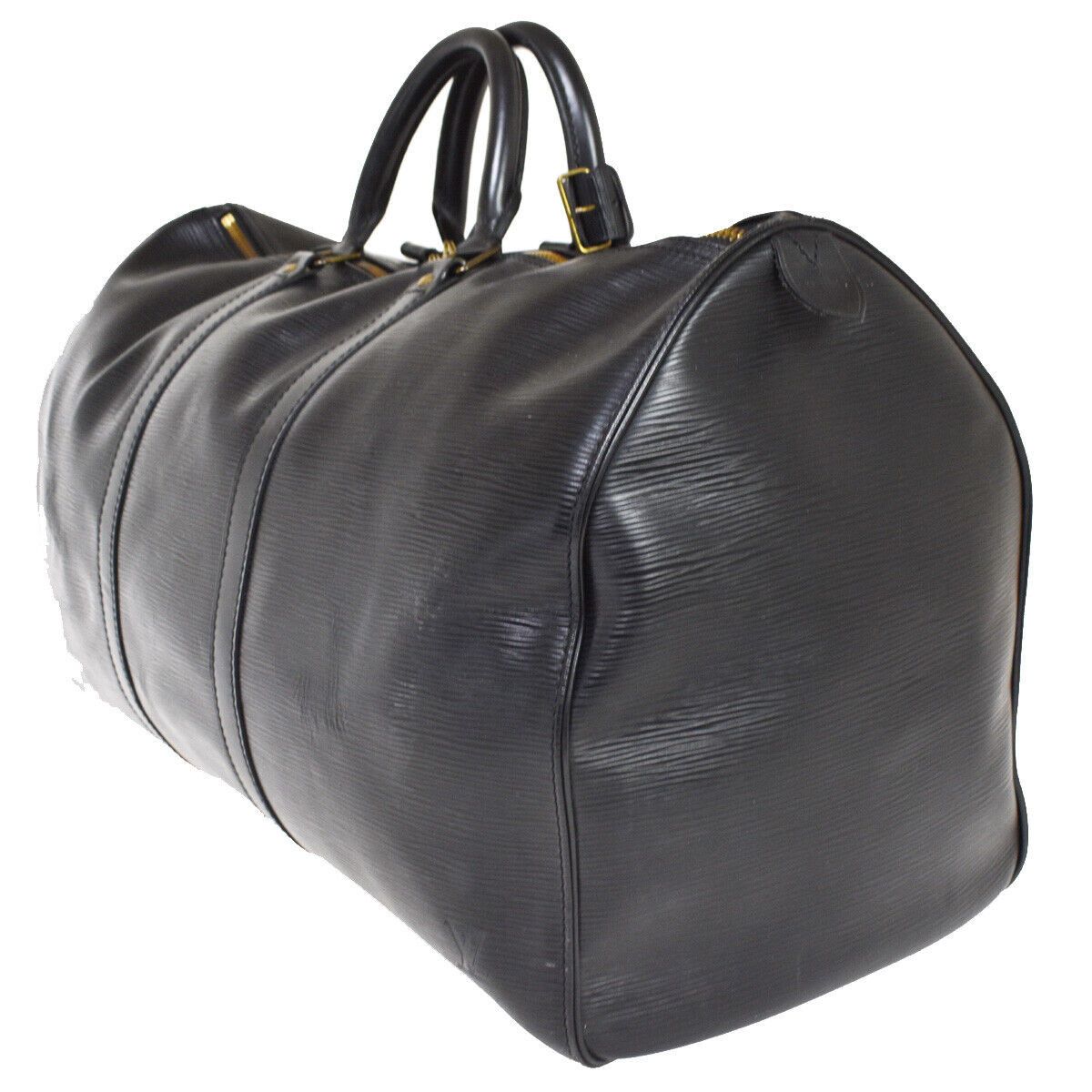Louis Vuitton Black Epi Keepall 50 Duffle Bag Size ONE SIZE - 4 Thumbnail