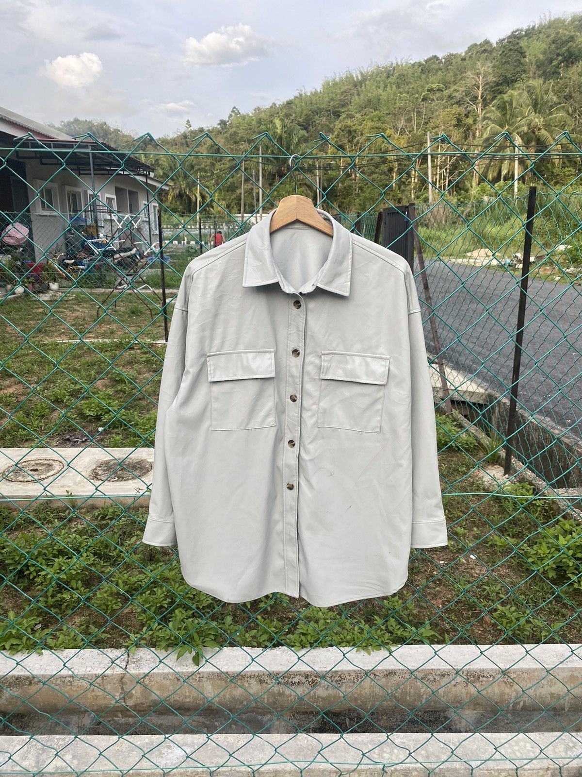 image of Steals Gu Shirt Flannel in Grey, Men's (Size Medium)