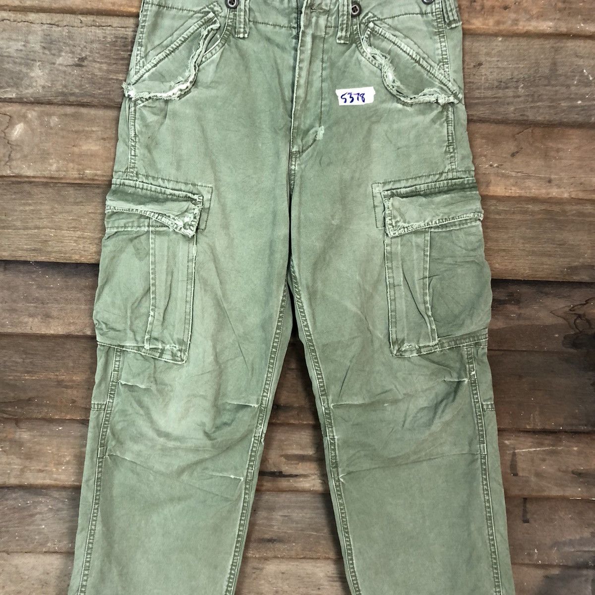 Gap Gap Green faded Multipocket Tactical Cargo Pants #5378 Size US 29 - 4 Thumbnail