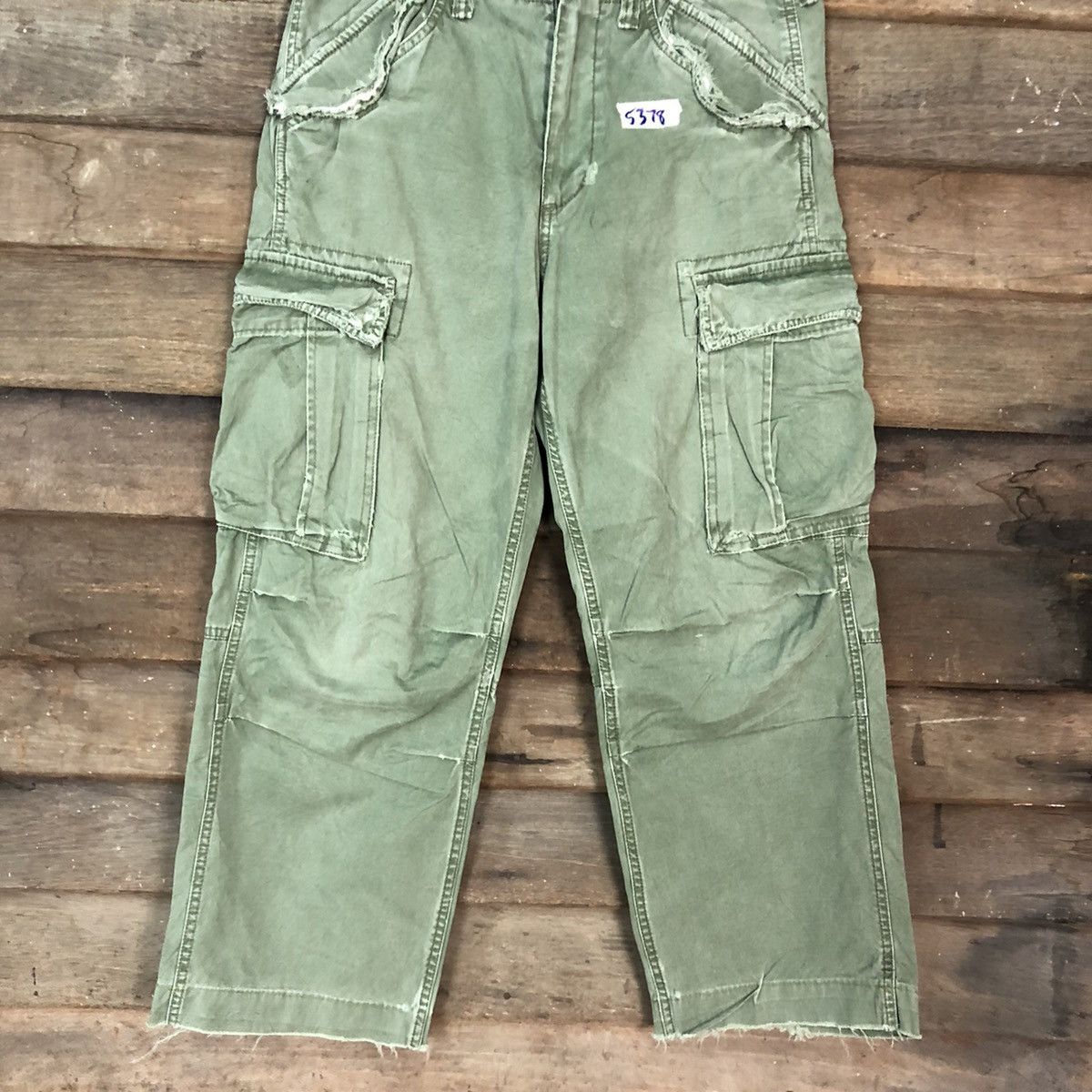 Gap Gap Green faded Multipocket Tactical Cargo Pants #5378 Size US 29 - 3 Thumbnail