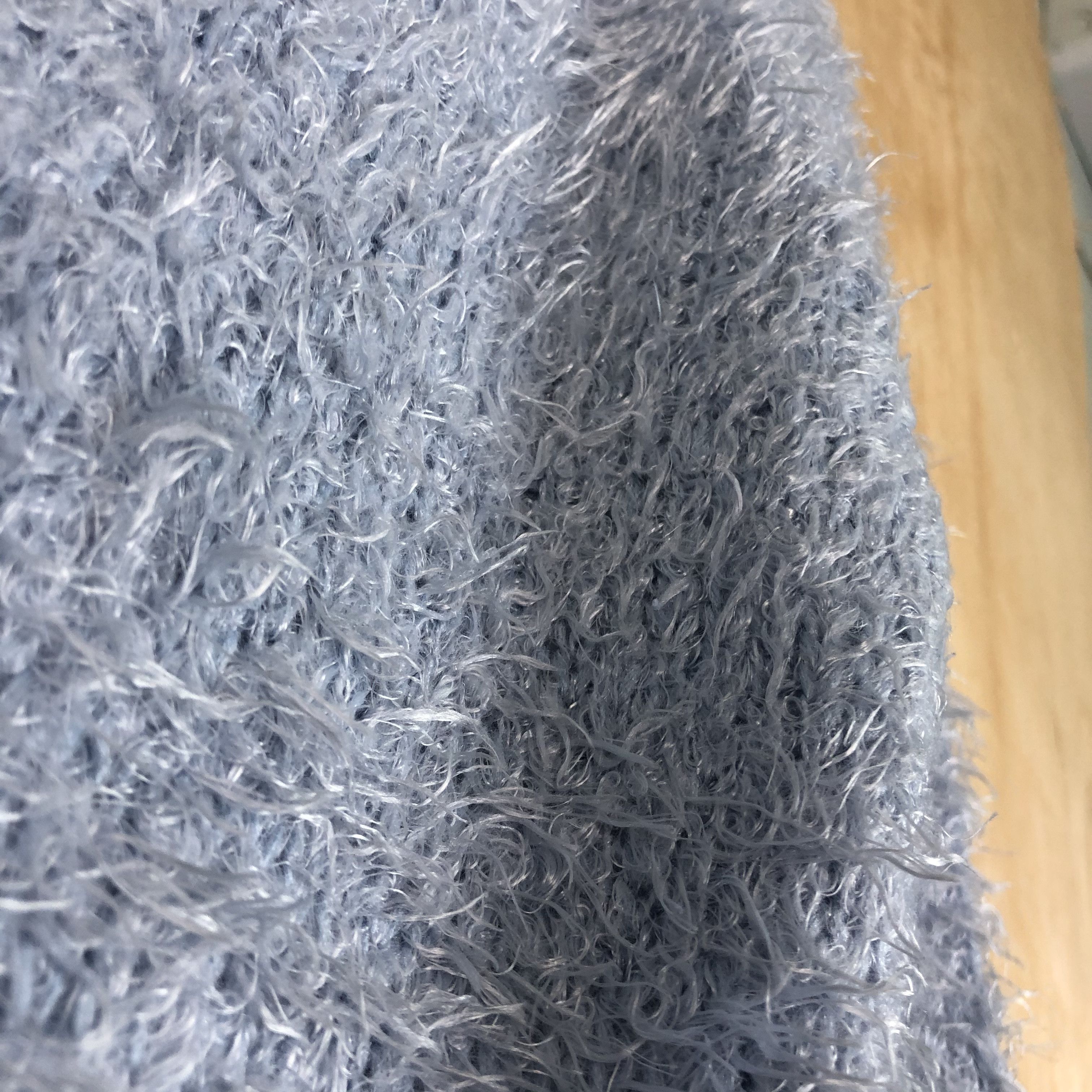 Homespun Knitwear DLL Double Focus Blue shag shaggy fur MOhair Knitwear #c054 Size L / US 10 / IT 46 - 9 Thumbnail