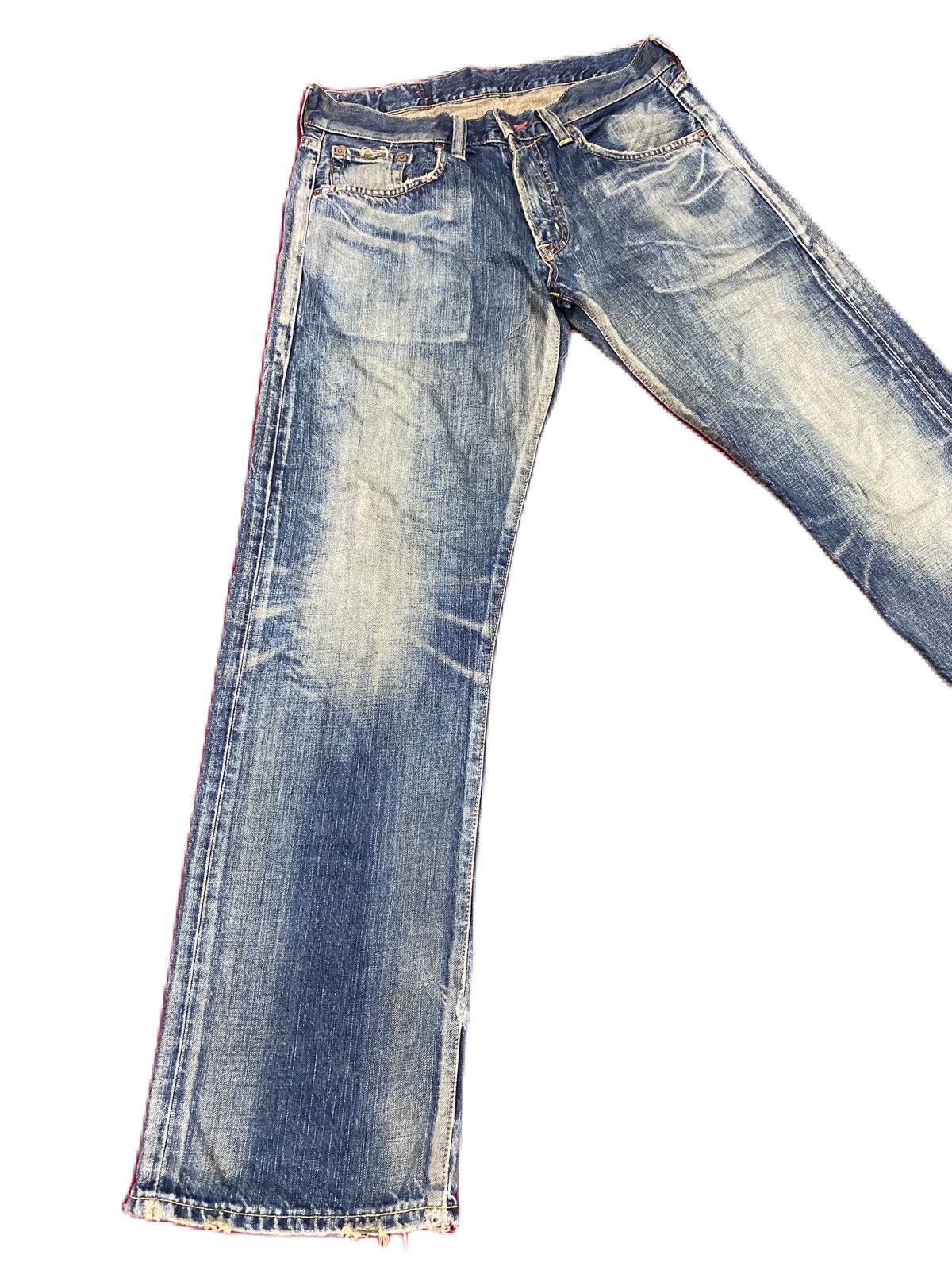 Edwin VINTAGE JAPAN BRAND EDWIN 504 RED LABEL DISTRESS Size US 34 / EU 50 - 2 Thumbnail