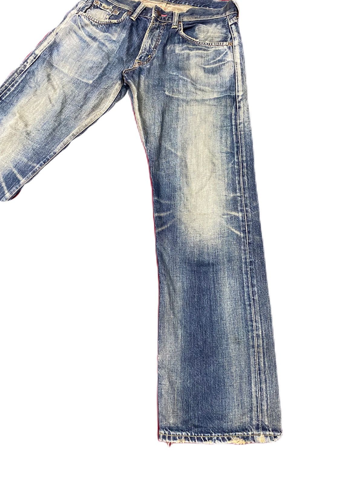 Edwin VINTAGE JAPAN BRAND EDWIN 504 RED LABEL DISTRESS Size US 34 / EU 50 - 3 Thumbnail