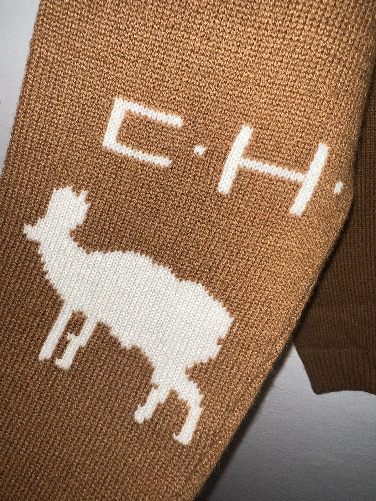 Colette Hyatt Colette Hyatt - White Stag Intarsia Sweater Size US L / EU 52-54 / 3 - 3 Thumbnail