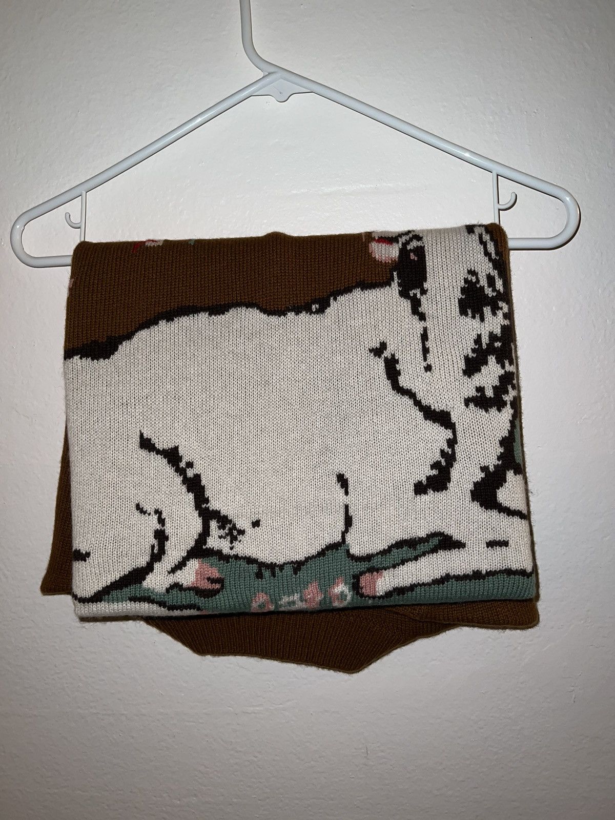 Colette Hyatt Colette Hyatt - White Stag Intarsia Sweater Size US L / EU 52-54 / 3 - 10 Thumbnail