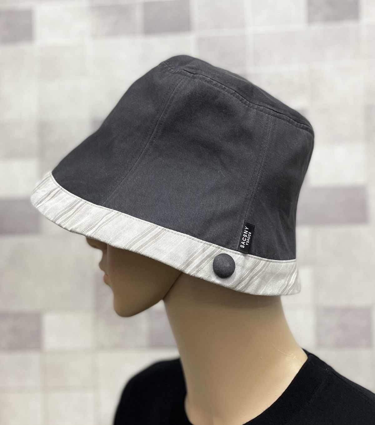 Yohji Yamamoto 🔥Y’SACCS YOHJI YAMAMOTO Japanese Gothic Wave Bucket Hat Size ONE SIZE - 3 Thumbnail