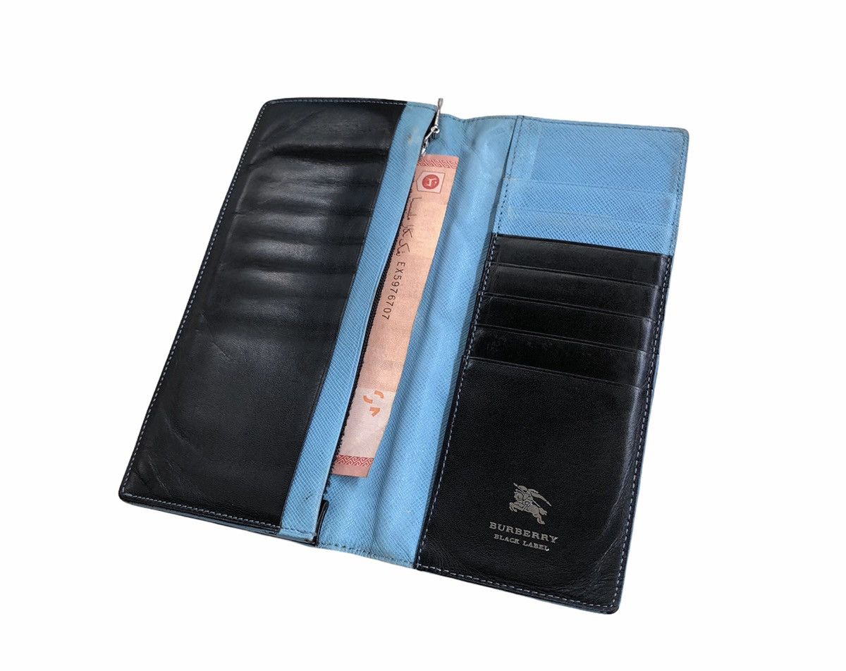 Burberry Burberry Black Label Long Wallet Black Blue Leather Size ONE SIZE - 7 Thumbnail
