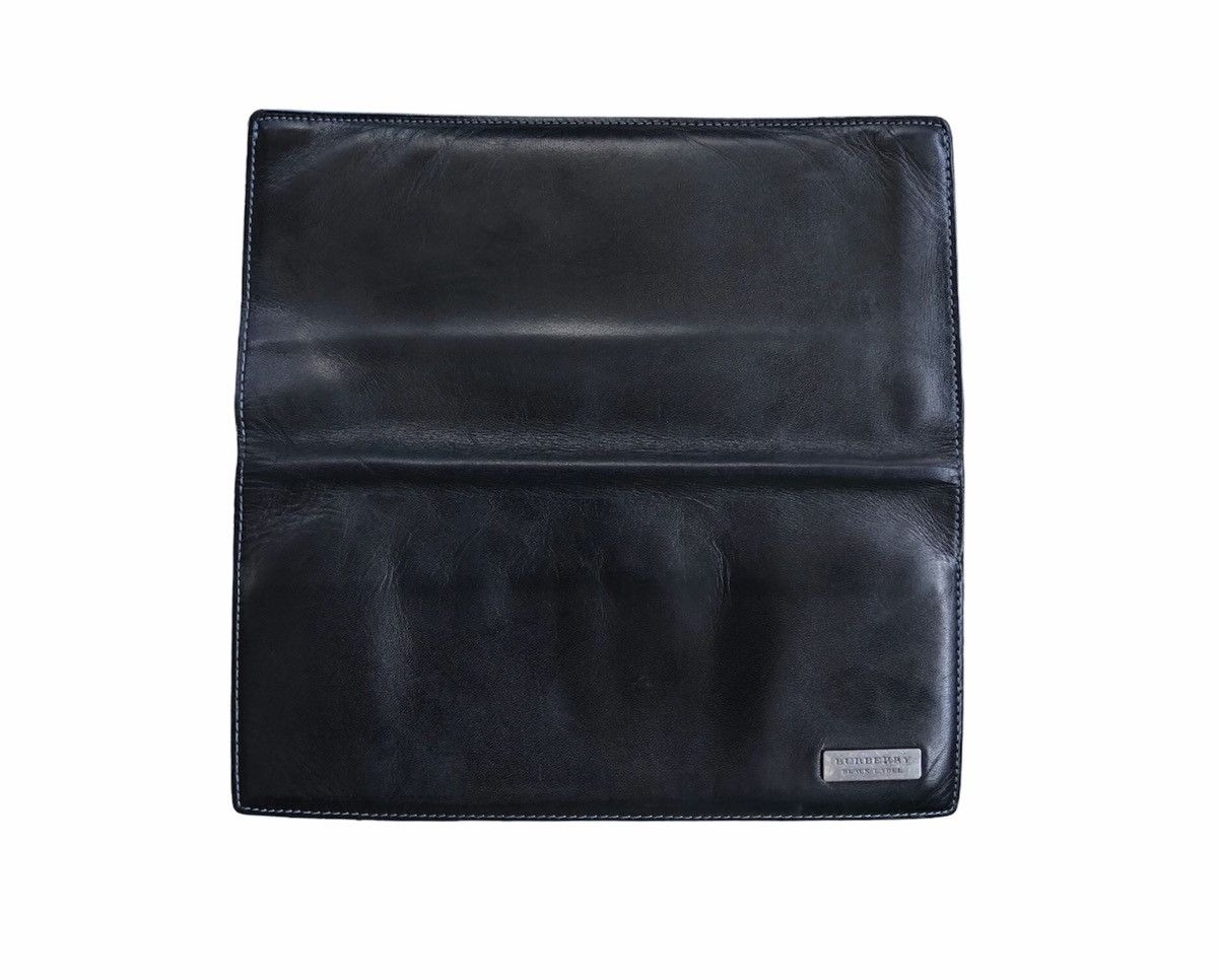 Burberry Burberry Black Label Long Wallet Black Blue Leather Size ONE SIZE - 2 Thumbnail
