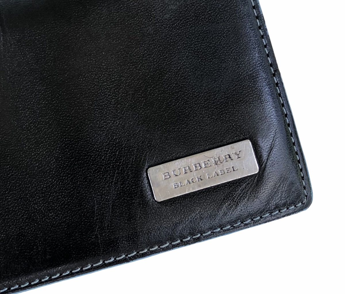 Burberry Burberry Black Label Long Wallet Black Blue Leather Size ONE SIZE - 3 Thumbnail