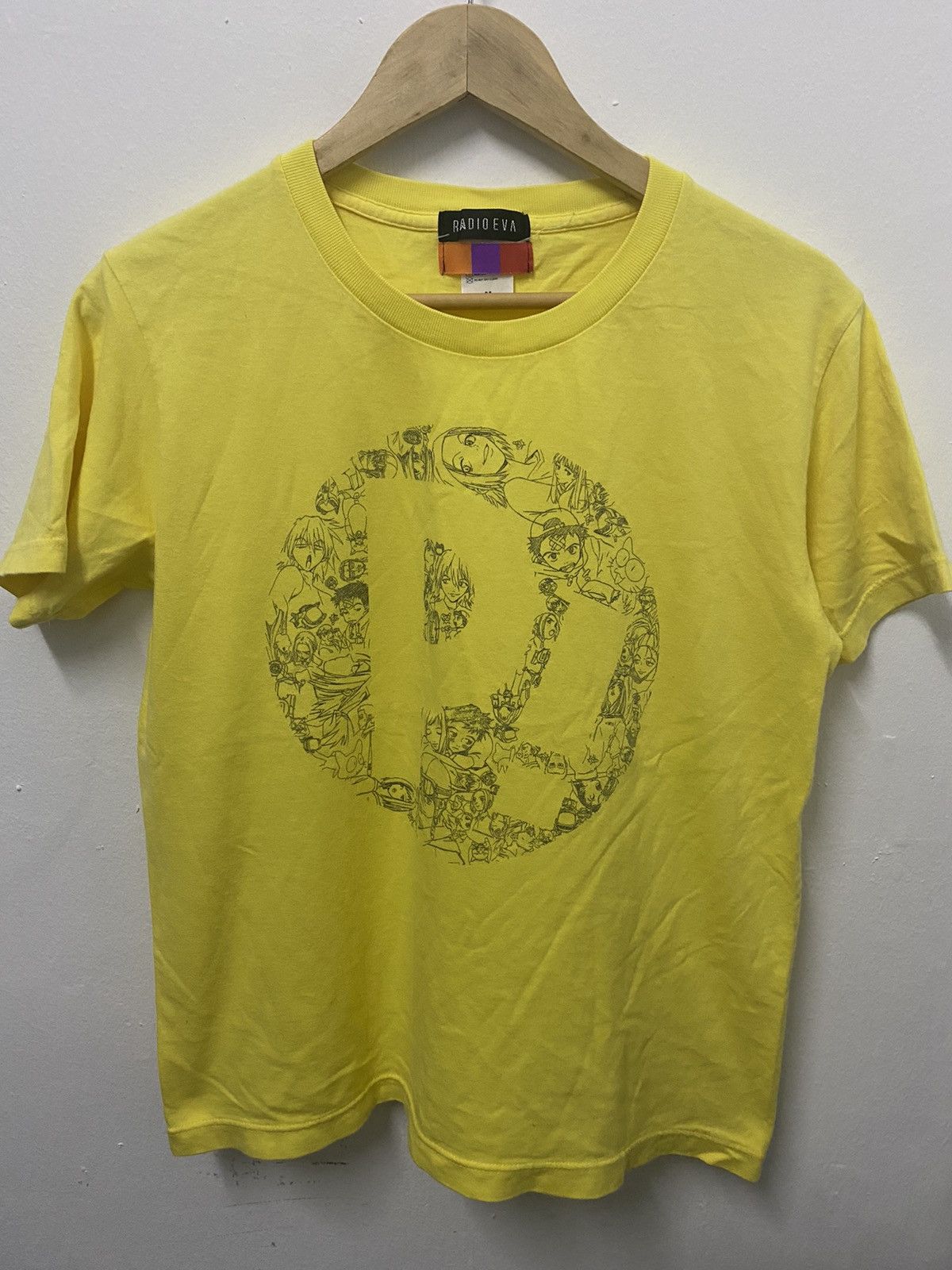 Image of Cartoon Network x Vintage Flcl Anime in Yellow, Men's (Size XS)