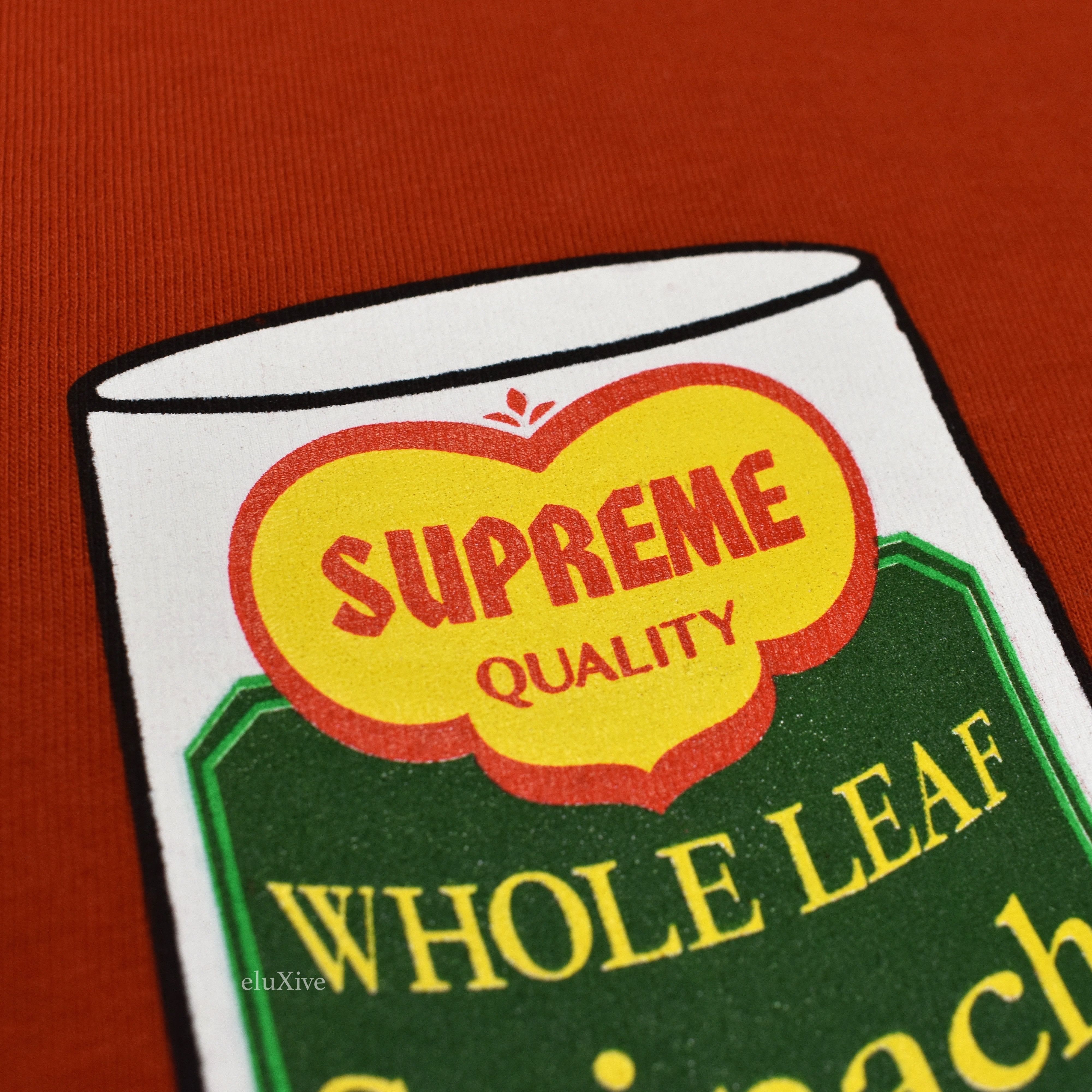 Supreme SS15 Spinach Logo T-Shirt Red DS