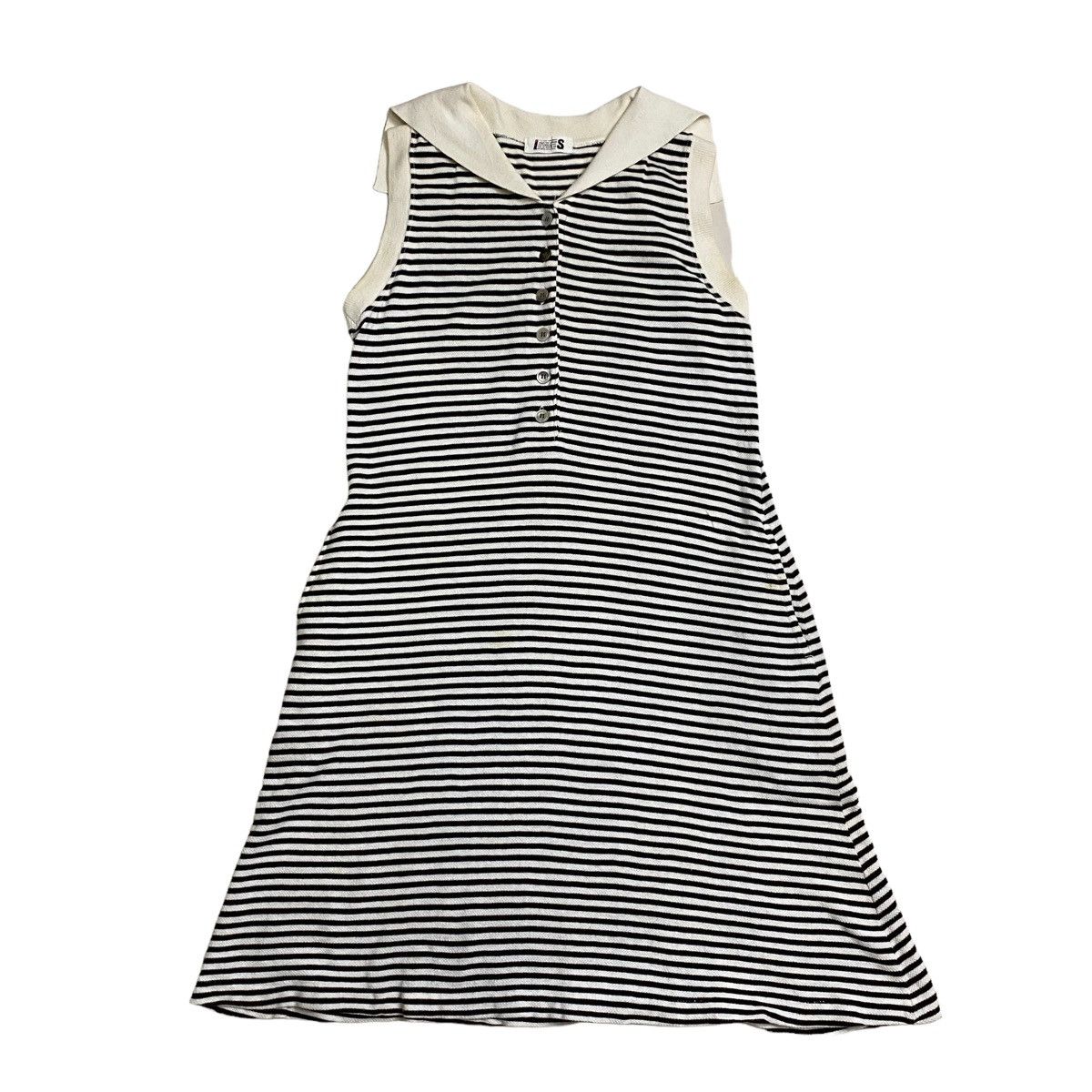 Issey Miyake IS issey miyake midi dress shawn collar stripes Size S / US 4 / IT 40 - 5 Thumbnail