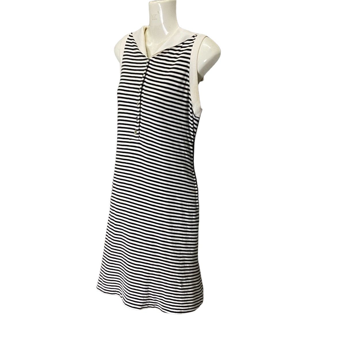 Issey Miyake IS issey miyake midi dress shawn collar stripes Size S / US 4 / IT 40 - 4 Thumbnail