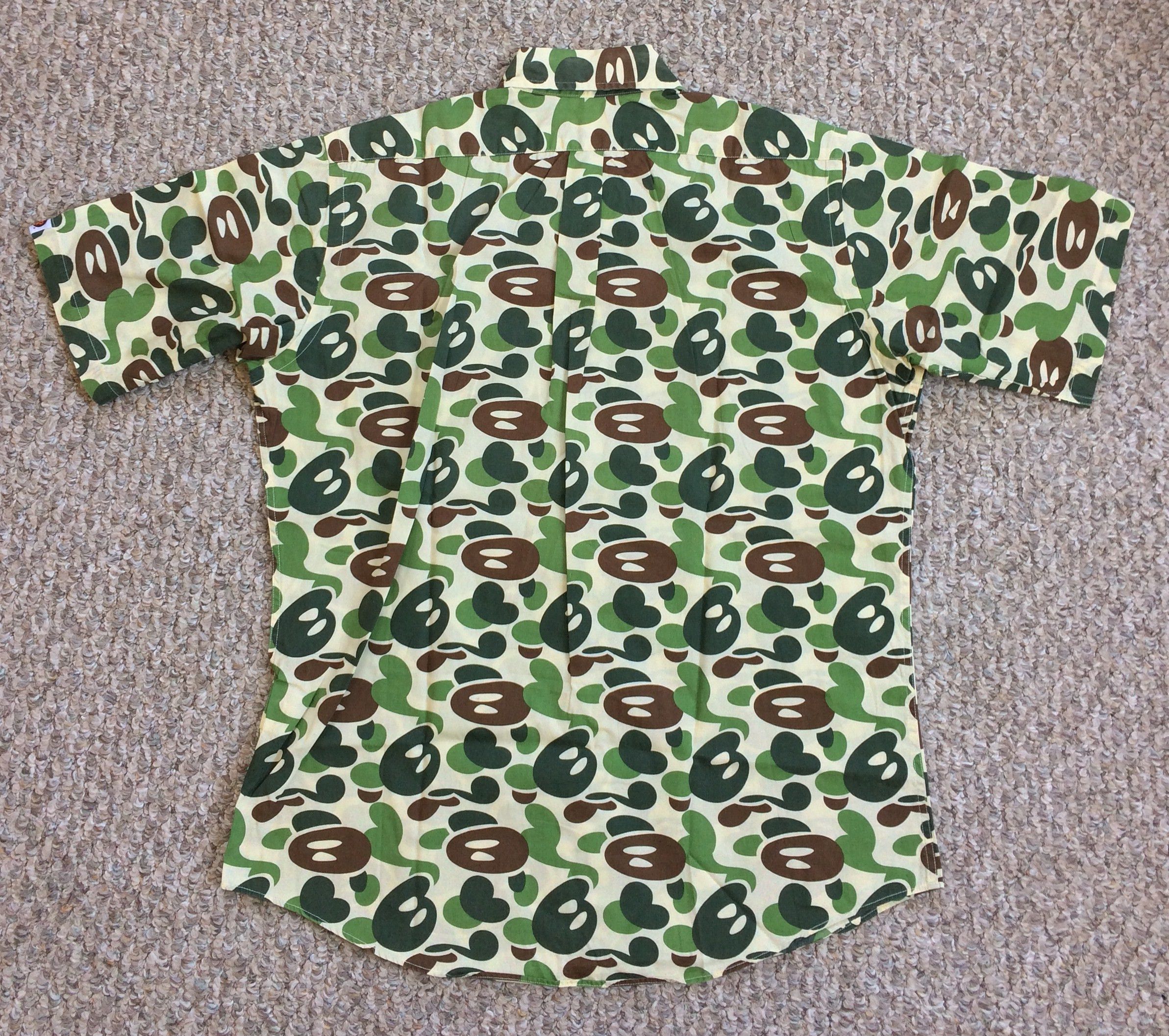 Bape OG Bape Baby Milo Green Camo Shirt Size US S / EU 44-46 / 1 - 2 Thumbnail