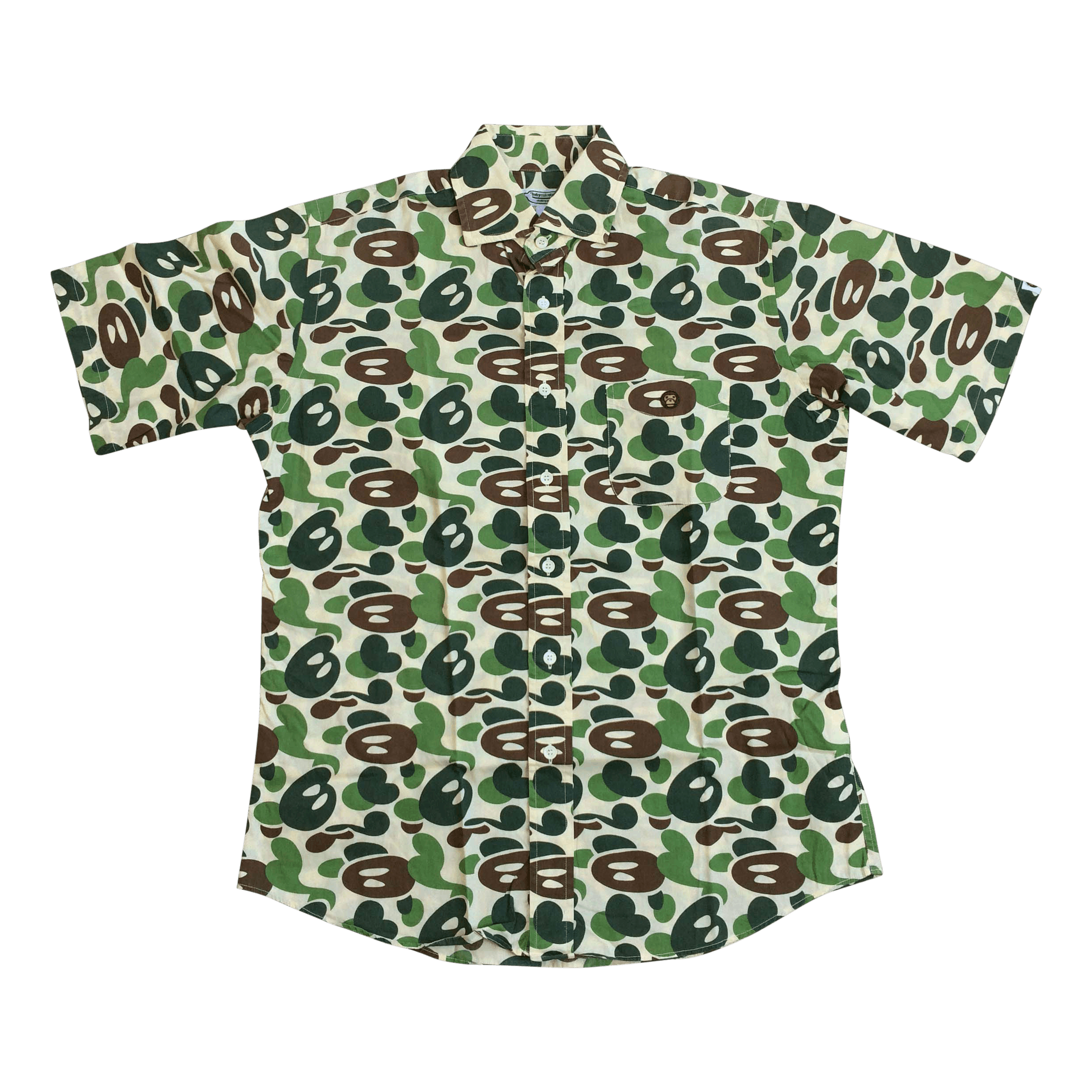 Bape OG Bape Baby Milo Green Camo Shirt Size US S / EU 44-46 / 1 - 1 Thumbnail