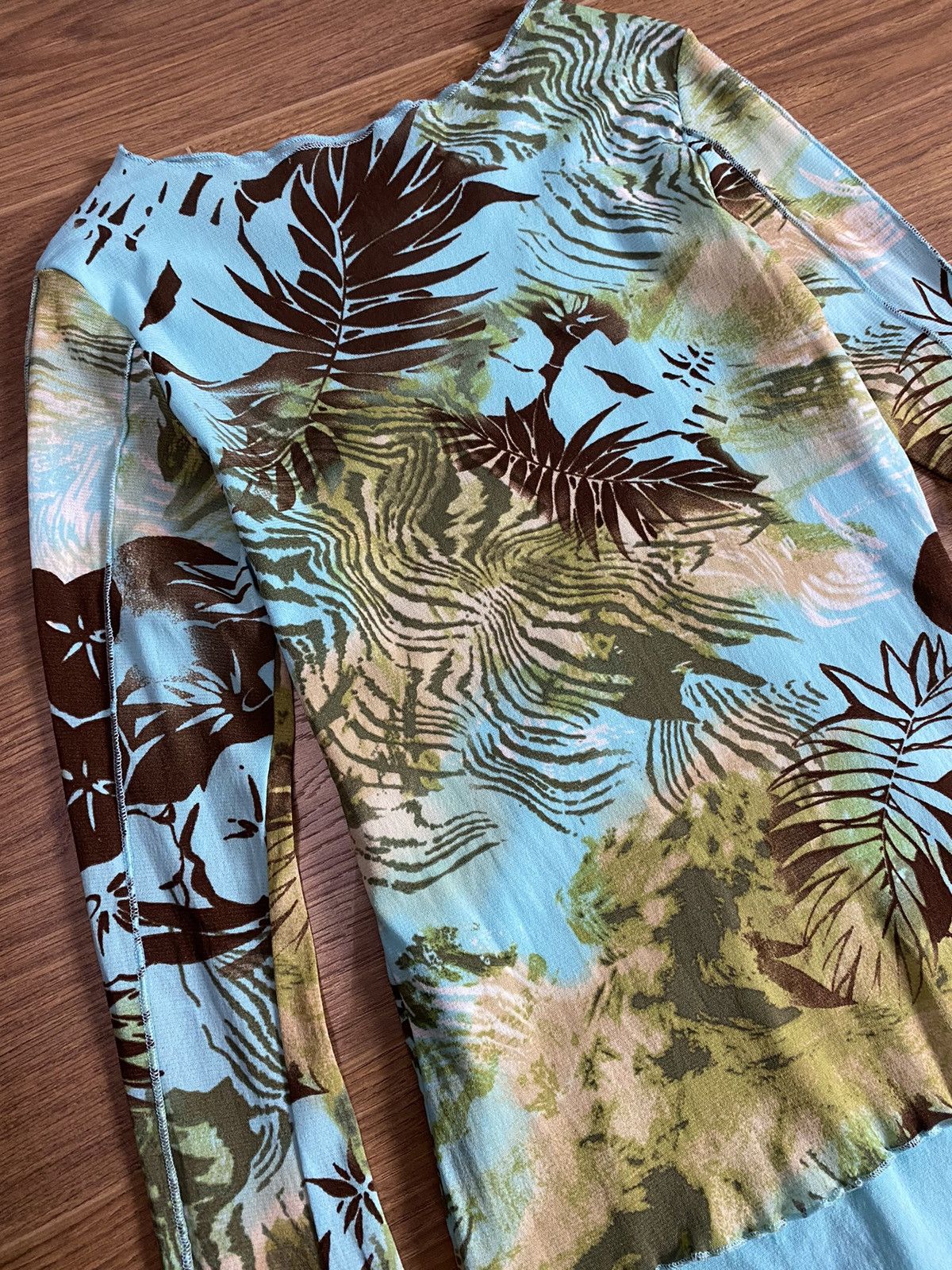 Japanese Brand × Vintage Vintage Mesh Floral Print Sweater Size US S / EU 44-46 / 1 - 8 Thumbnail