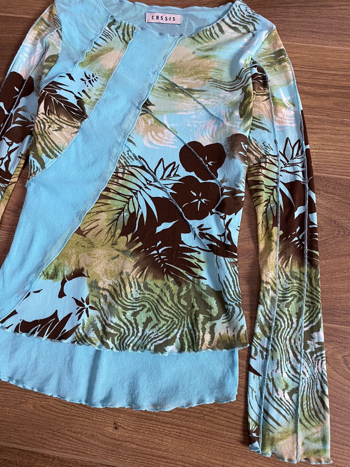 Japanese Brand × Vintage Vintage Mesh Floral Print Sweater Size US S / EU 44-46 / 1 - 5 Thumbnail