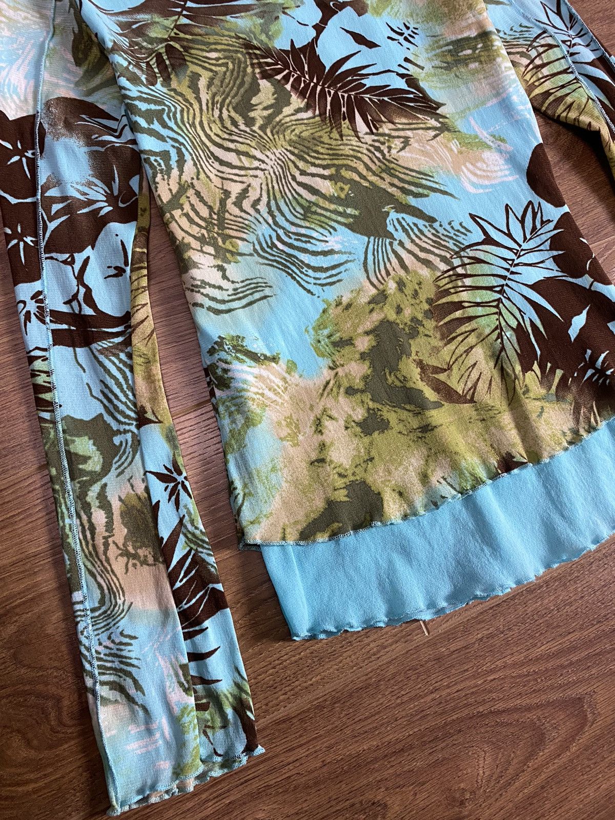 Japanese Brand × Vintage Vintage Mesh Floral Print Sweater Size US S / EU 44-46 / 1 - 9 Thumbnail
