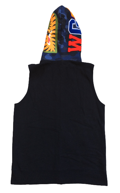 Bape Bape Blue Camo Sleeveless Shark Hoodie Size US M / EU 48-50 / 2 - 8 Thumbnail