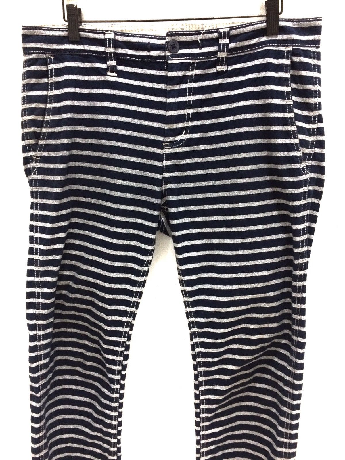 URBAN RESEARCH DOORS Urban Research Striped Jail Kurt Cobain Style Casual Pant Size US 35 - 2 Thumbnail