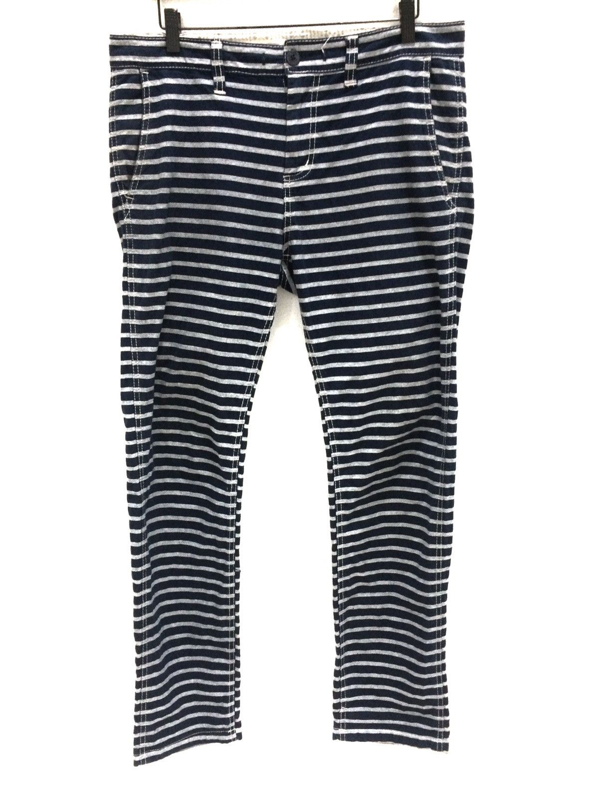 URBAN RESEARCH DOORS Urban Research Striped Jail Kurt Cobain Style Casual Pant Size US 35 - 1 Thumbnail