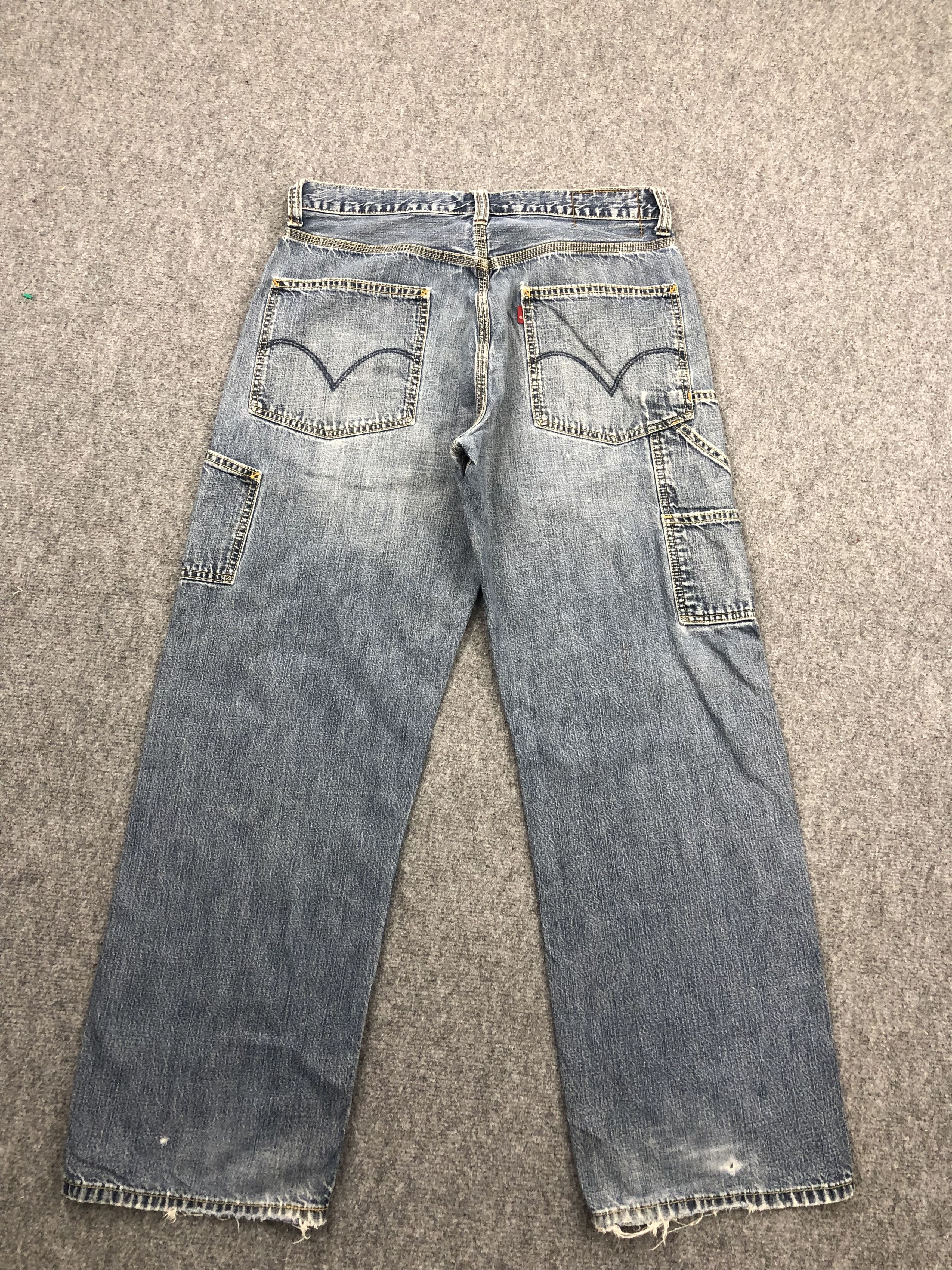 Levi's × Vintage Vintage Levis Carpenter Faded Blue Jeans Size US 33 - 3 Thumbnail