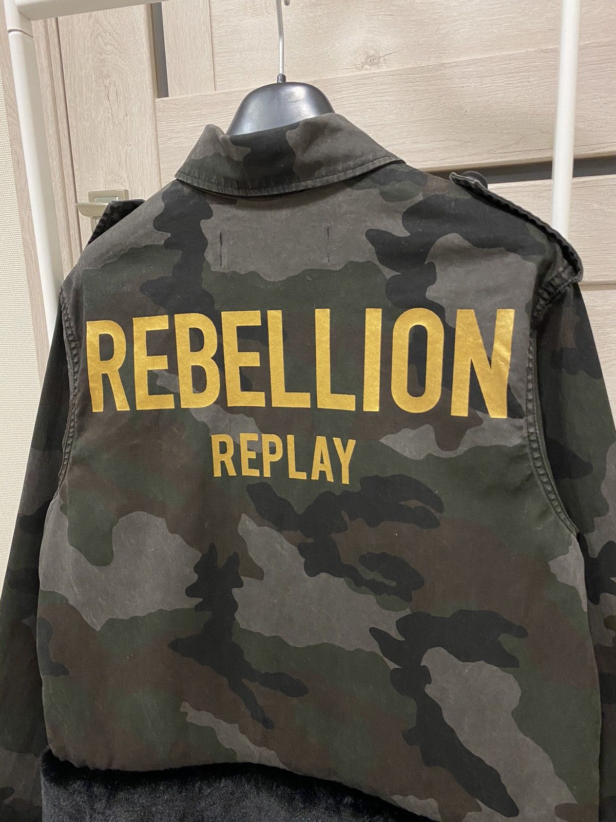 Replay Replay Camo Faux Fur Black Long Sleeve Jacket Size M / US 6-8 / IT 42-44 - 12 Thumbnail