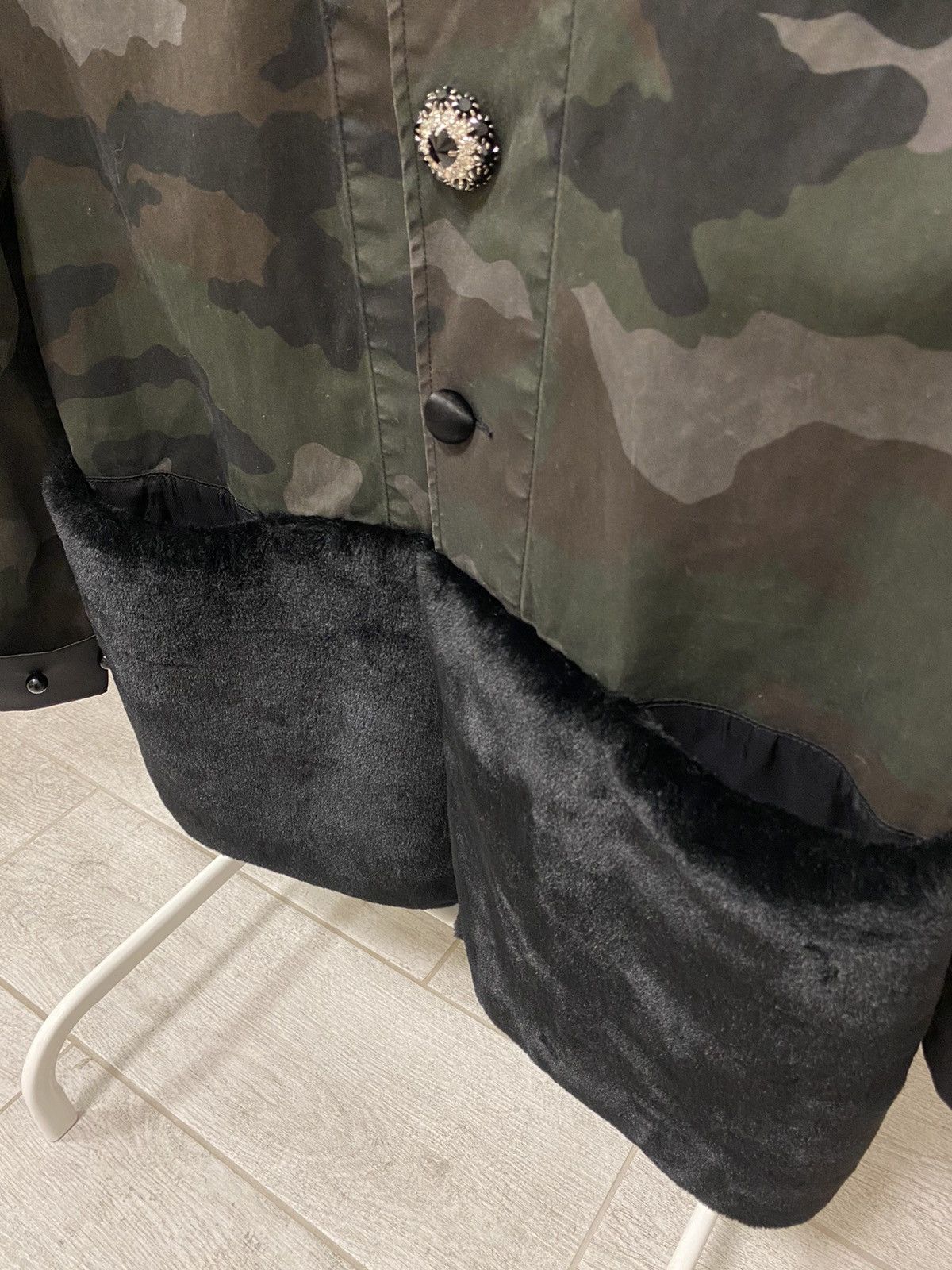 Replay Replay Camo Faux Fur Black Long Sleeve Jacket Size M / US 6-8 / IT 42-44 - 8 Thumbnail