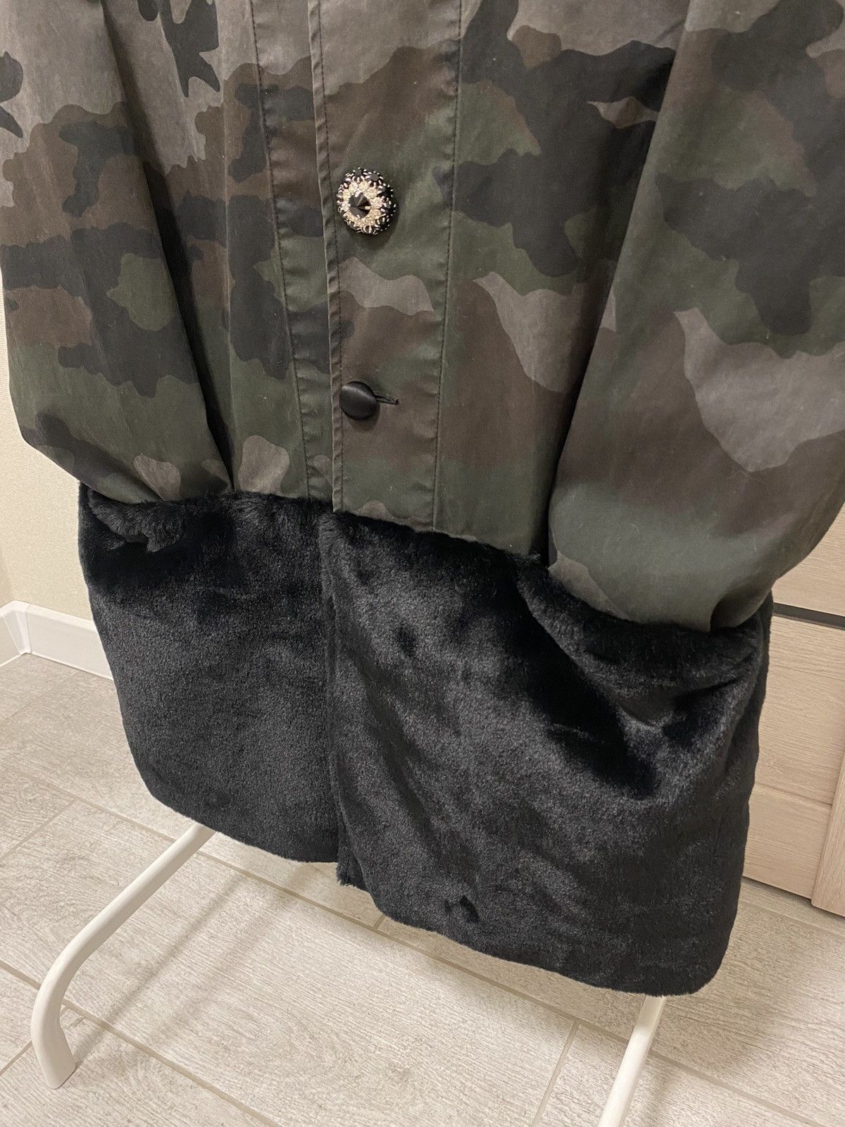 Replay Replay Camo Faux Fur Black Long Sleeve Jacket Size M / US 6-8 / IT 42-44 - 7 Thumbnail