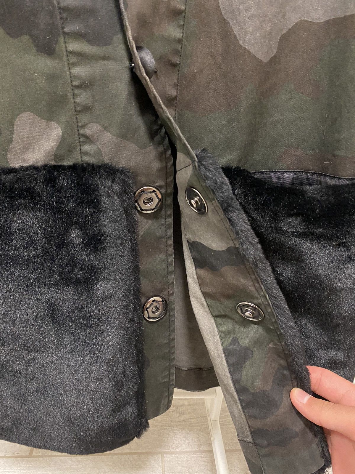 Replay Replay Camo Faux Fur Black Long Sleeve Jacket Size M / US 6-8 / IT 42-44 - 11 Thumbnail