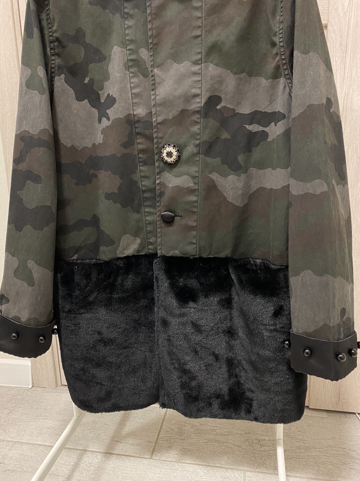 Replay Replay Camo Faux Fur Black Long Sleeve Jacket Size M / US 6-8 / IT 42-44 - 6 Thumbnail