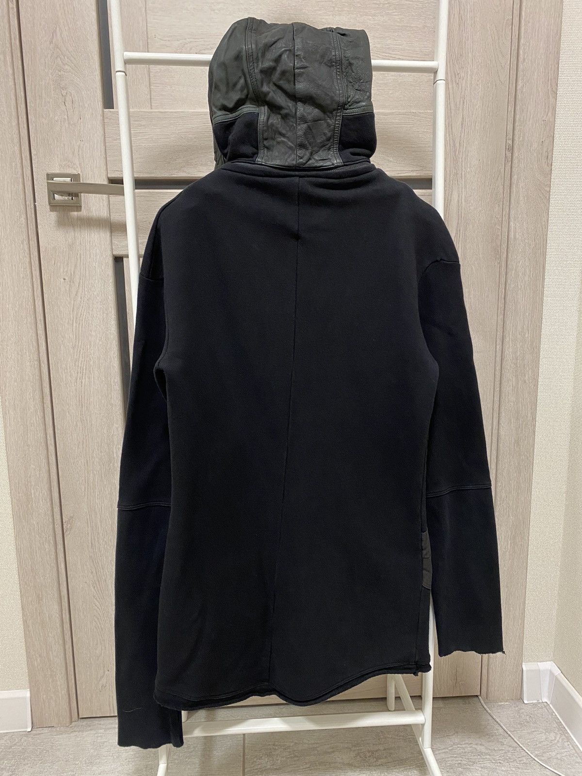 Delusion Delusion Avant Garde Style Leather Hooded Black Hoodie Size US S / EU 44-46 / 1 - 10 Thumbnail