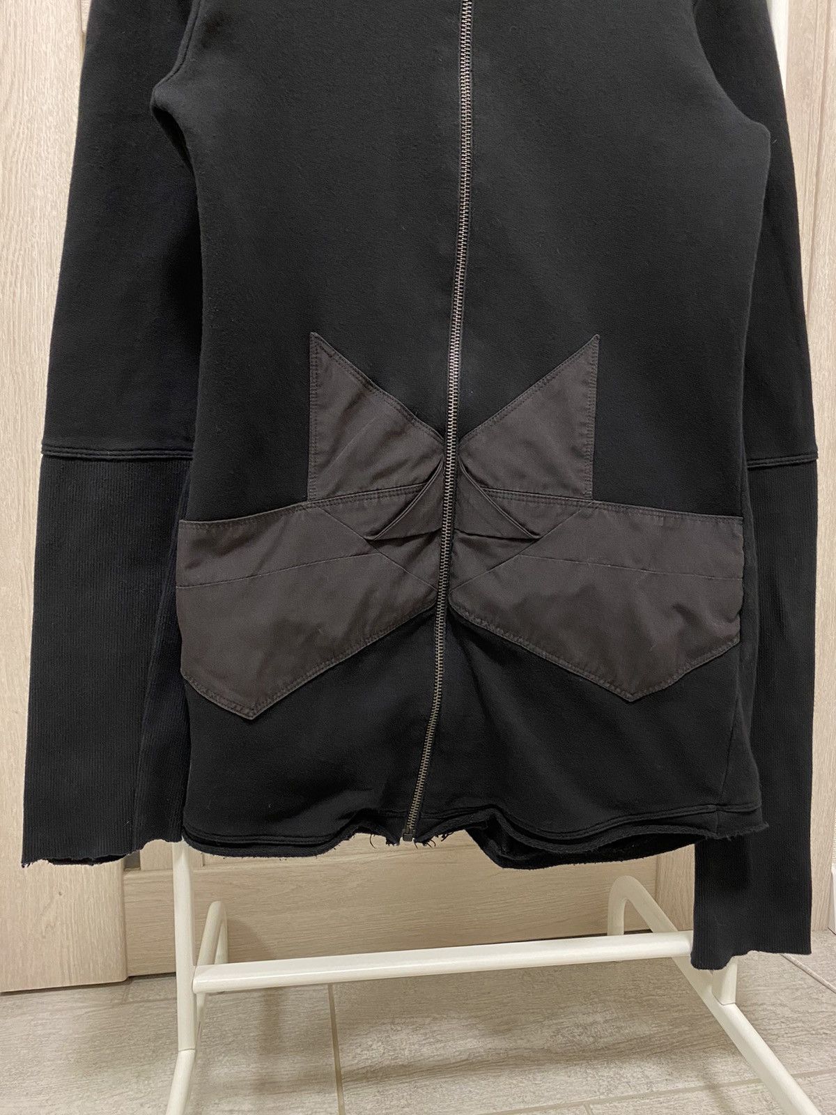 Delusion Delusion Avant Garde Style Leather Hooded Black Hoodie Size US S / EU 44-46 / 1 - 3 Thumbnail