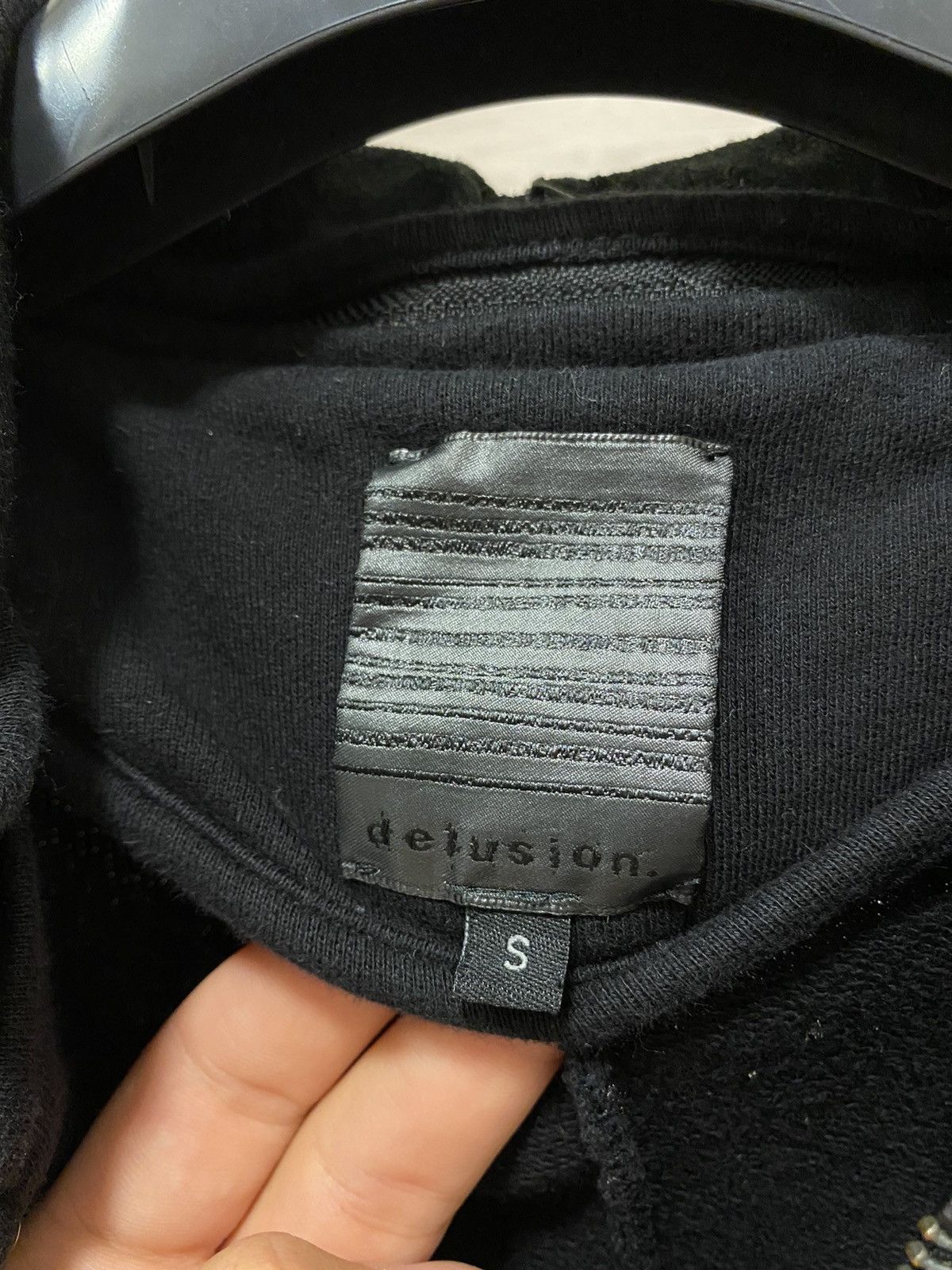 Delusion Delusion Avant Garde Style Leather Hooded Black Hoodie Size US S / EU 44-46 / 1 - 15 Thumbnail