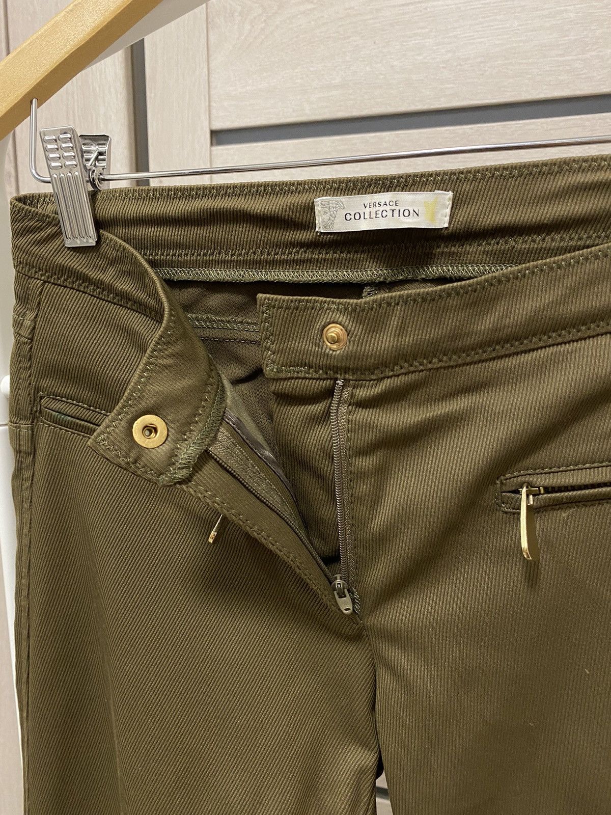 Versace Versace Collection Khaki Zip Ankle Pants Size 26" / US 2 / IT 38 - 7 Thumbnail