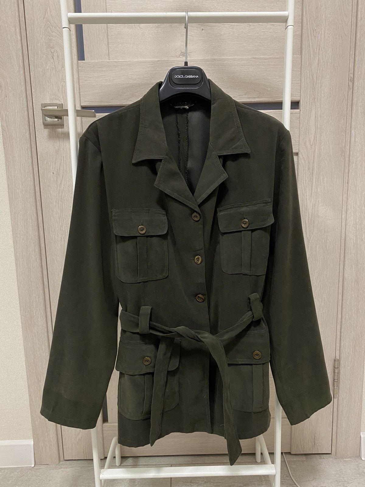 Versace × Vintage Versace Classic V2 Vintage Khaki Women’s Trench Jacket Size M / US 6-8 / IT 42-44 - 1 Thumbnail