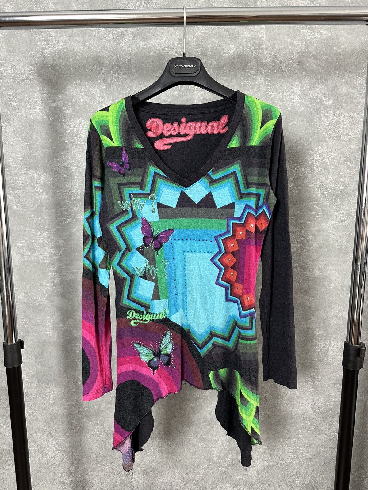 Desigual × Vintage Desigual Vintage Printed Long Sleeve Sweater Size S / US 4 / IT 40 - 1 Thumbnail