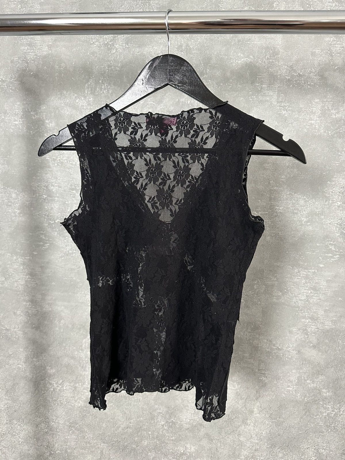 Japanese Brand × Vintage Vintage Black Mesh Sleeveless Tank-Top Size L / US 10 / IT 46 - 4 Thumbnail