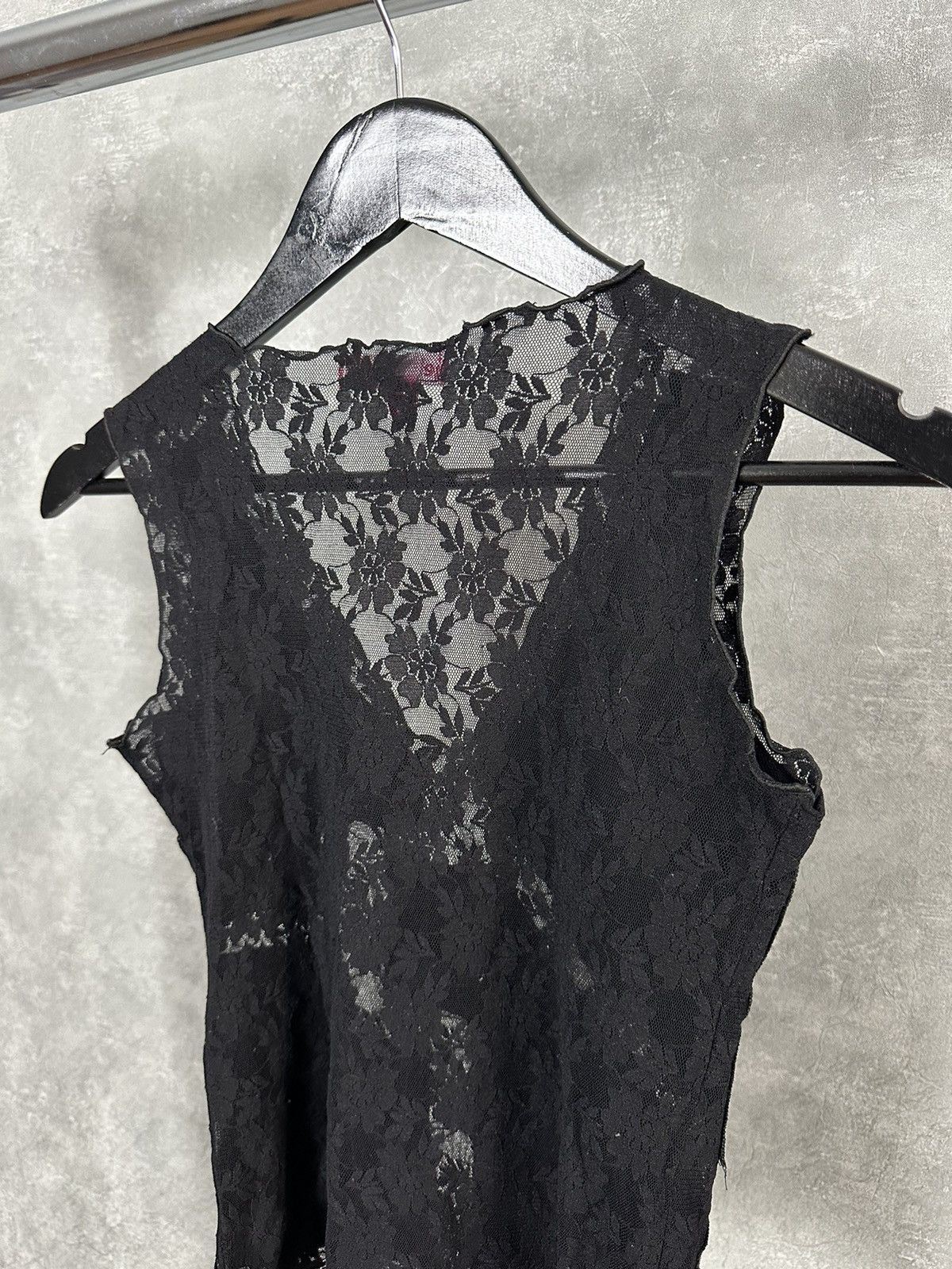 Japanese Brand × Vintage Vintage Black Mesh Sleeveless Tank-Top Size L / US 10 / IT 46 - 5 Thumbnail