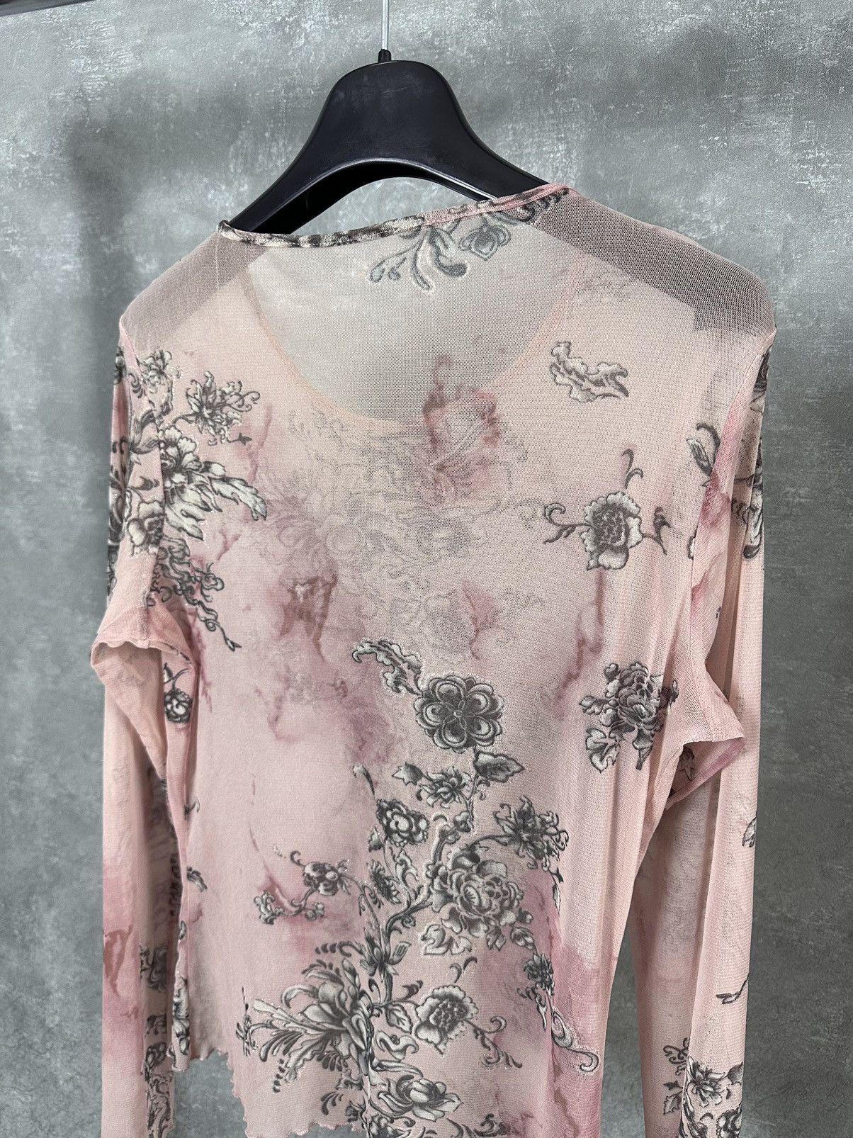 Japanese Brand × Vintage Vintage Jean Paul Gaultier Style Peach Mesh Long Sleeve Size M / US 6-8 / IT 42-44 - 6 Thumbnail