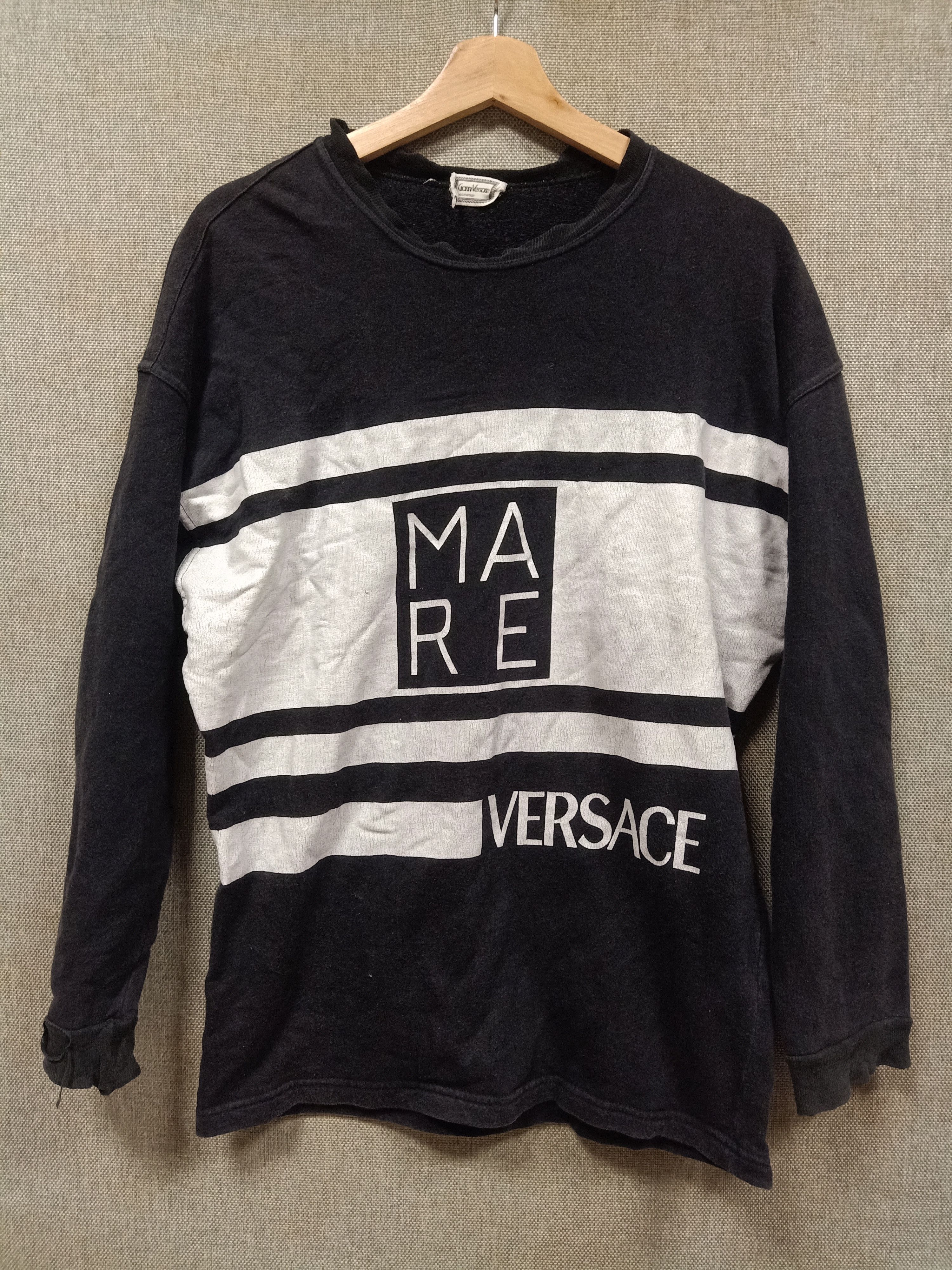Versace × Versace Jeans Couture vintage 80s gianni versace distressed crewneck Size US M / EU 48-50 / 2 - 1 Thumbnail