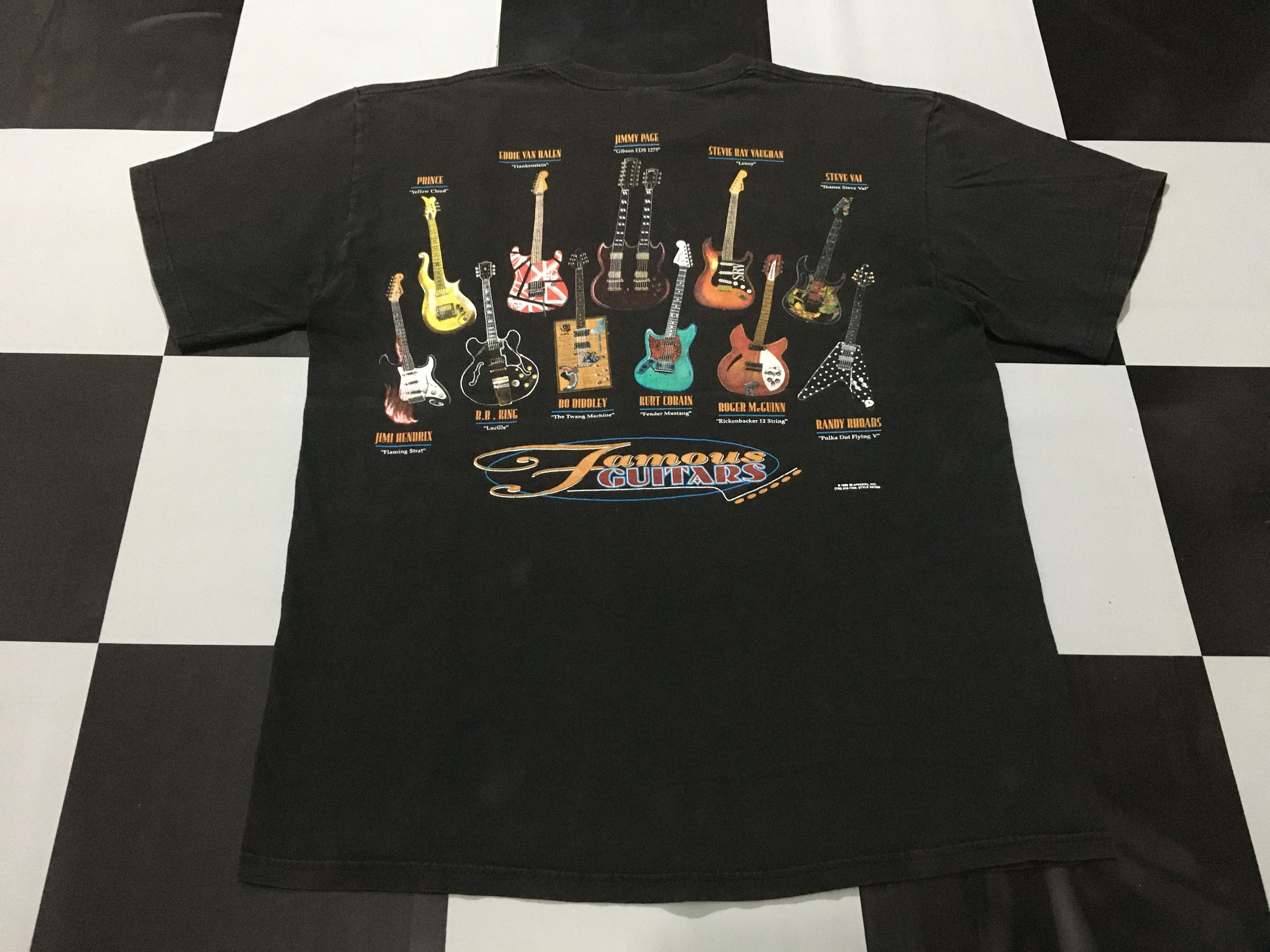 Band Tees × Vintage 1999 Vintage Famous Guitars Shirt Kurt contain Prince Size US L / EU 52-54 / 3 - 2 Thumbnail