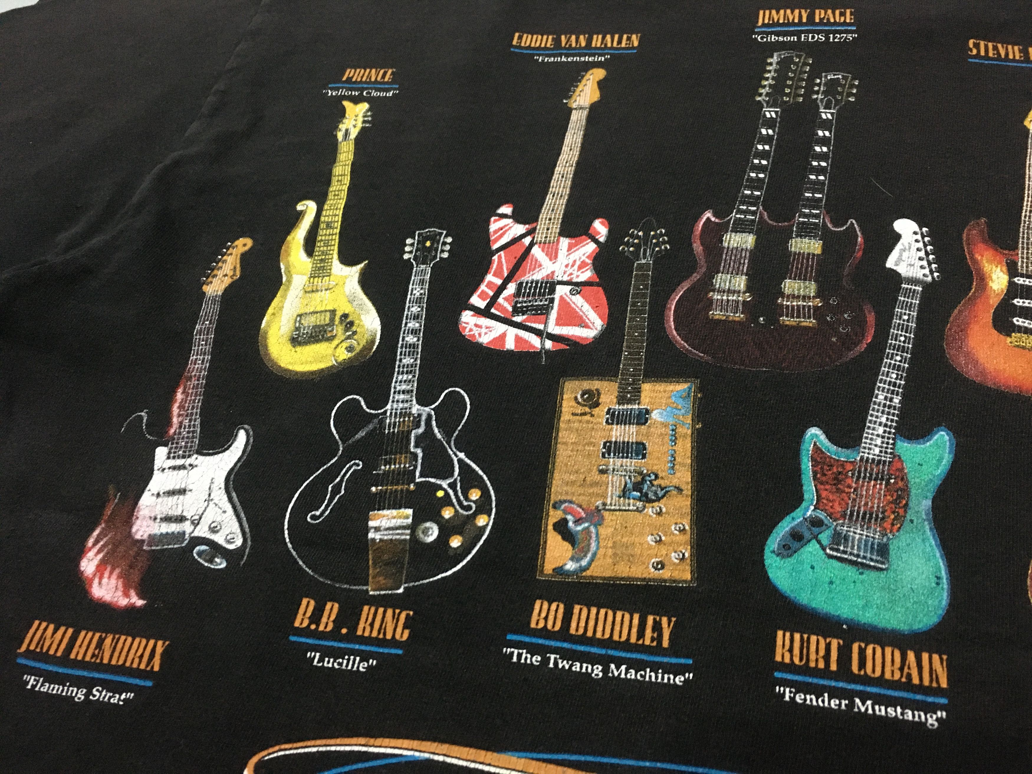 Band Tees × Vintage 1999 Vintage Famous Guitars Shirt Kurt contain Prince Size US L / EU 52-54 / 3 - 7 Thumbnail