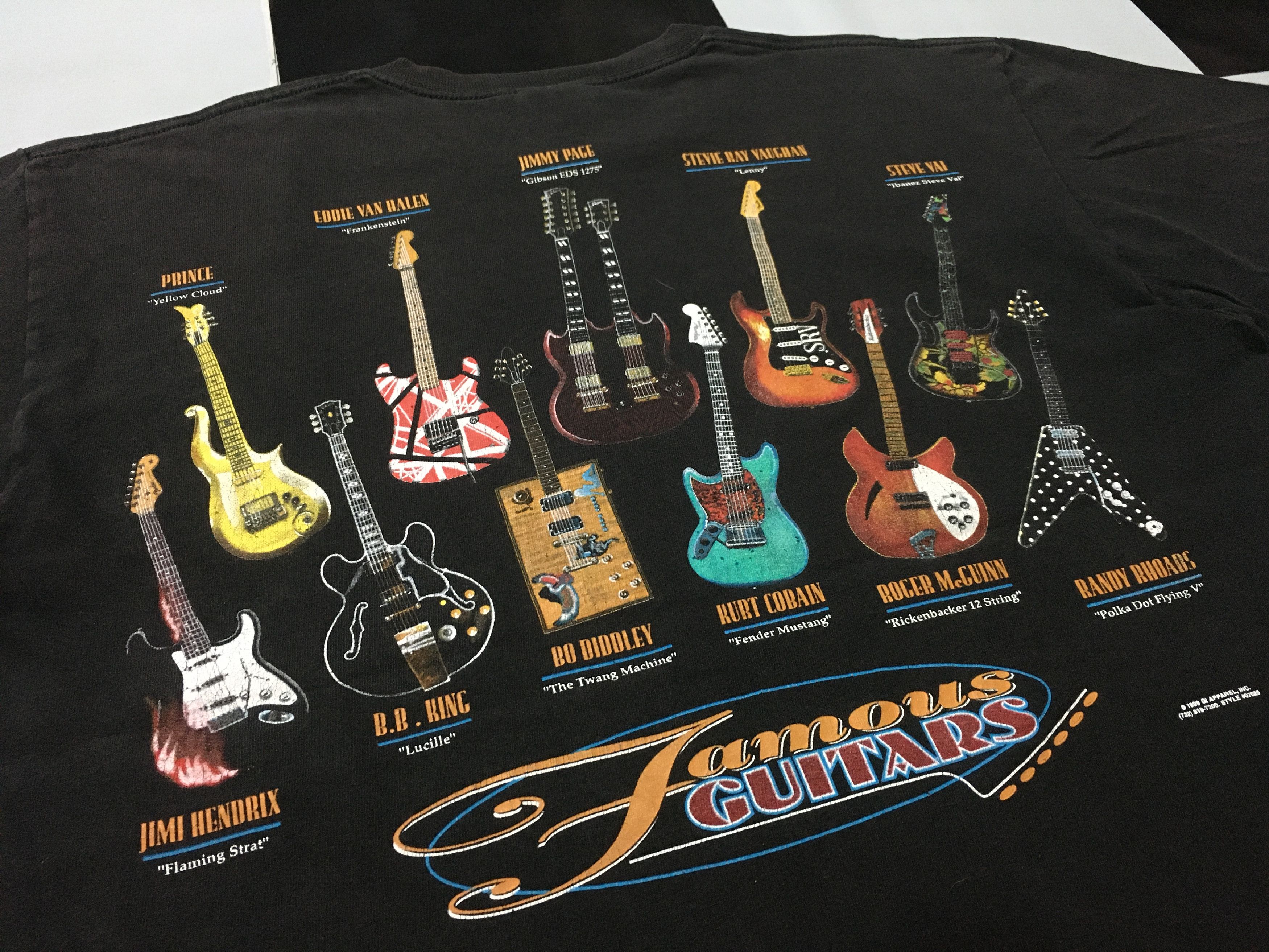 Band Tees × Vintage 1999 Vintage Famous Guitars Shirt Kurt contain Prince Size US L / EU 52-54 / 3 - 1 Thumbnail
