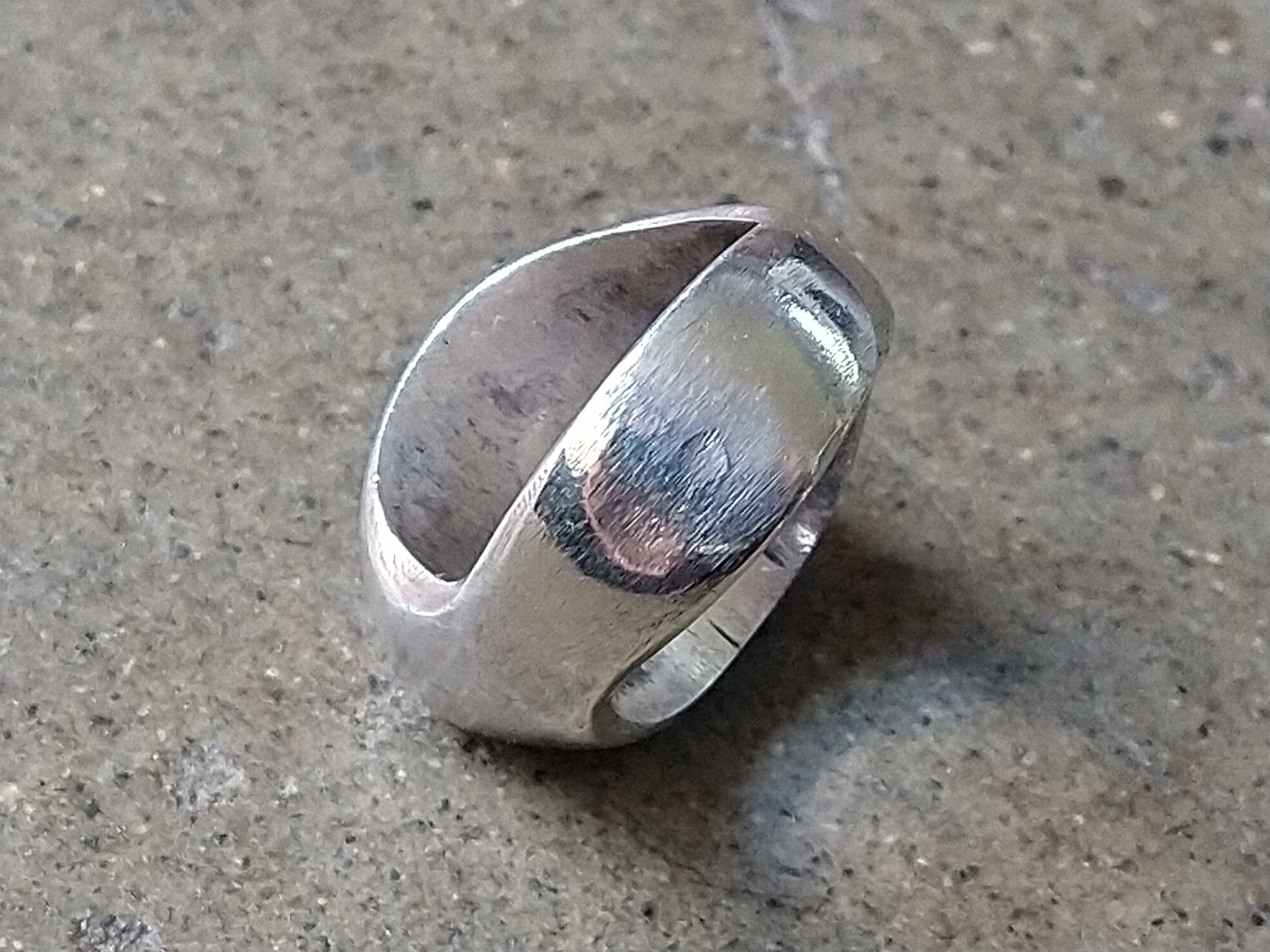 Jewelry Vintage Sterling Silver Ring Size 7.5 Turquoise Modern Size ONE SIZE - 9 Thumbnail