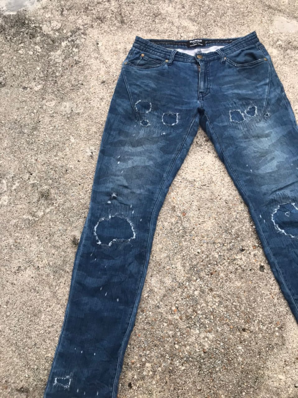 Number (N)ine Vintage Rare Number Nine Relax Distress Denim Pants Size US 30 / EU 46 - 3 Thumbnail