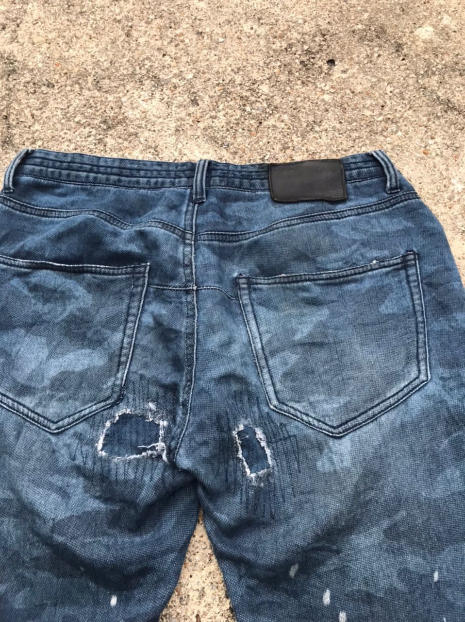 Number (N)ine Vintage Rare Number Nine Relax Distress Denim Pants Size US 30 / EU 46 - 8 Thumbnail