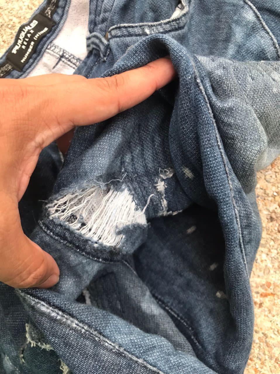 Number (N)ine Vintage Rare Number Nine Relax Distress Denim Pants Size US 30 / EU 46 - 10 Thumbnail