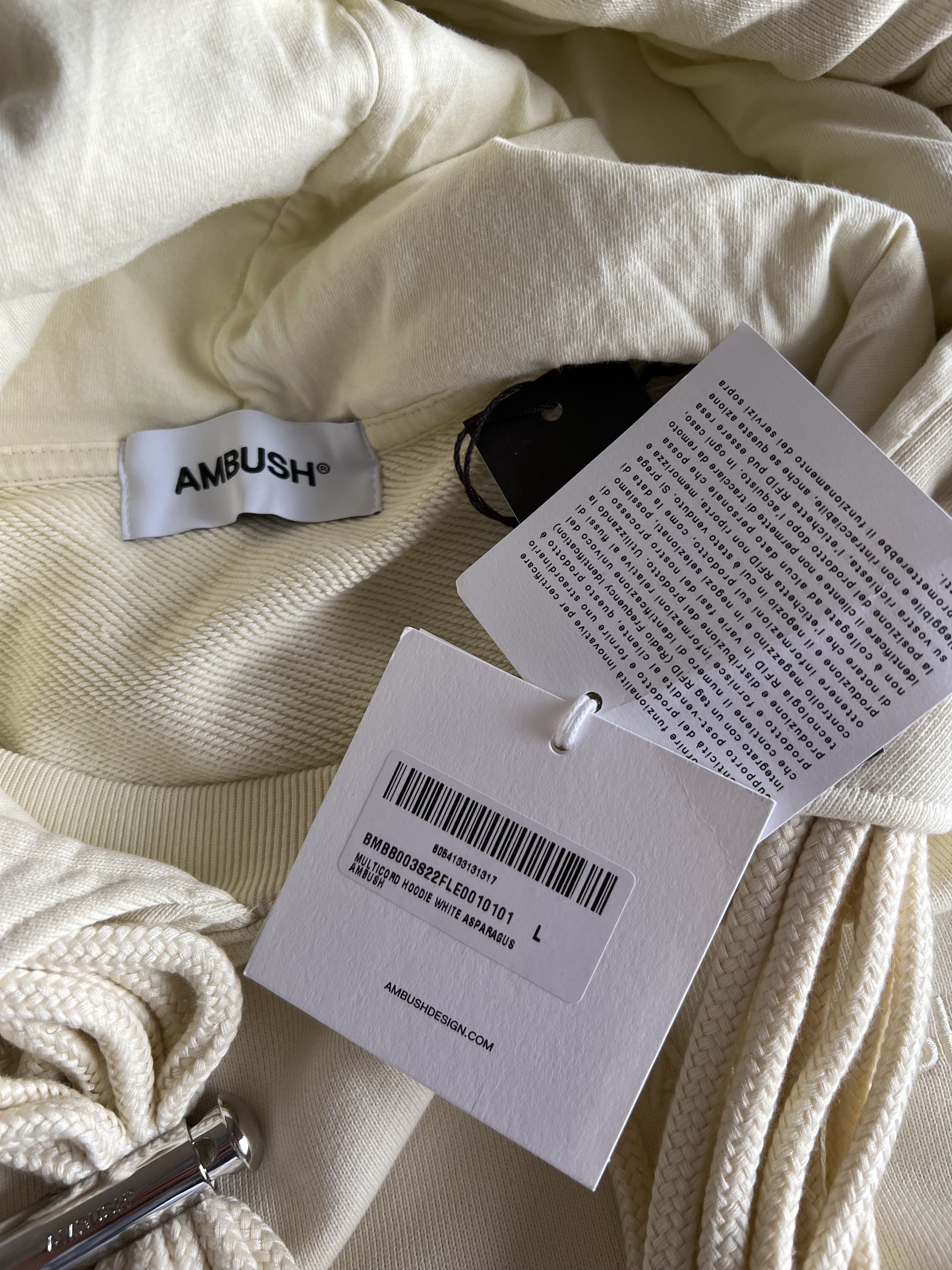 Ambush Design Ambush Multicord Hoodie in White Size US L / EU 52-54 / 3 - 7 Thumbnail