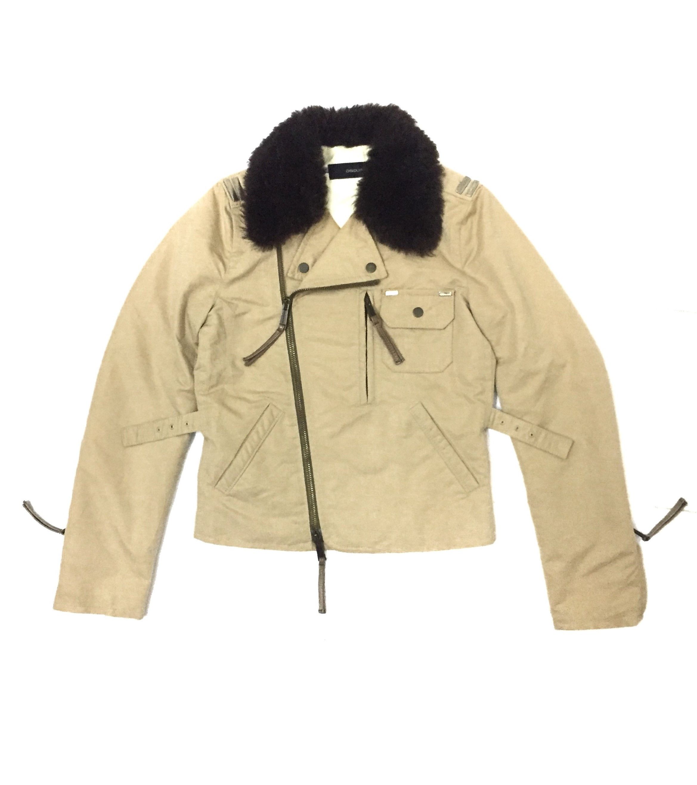 Dsquared2 AW2005 Dsquared2 Damage rider fur collar jacket Size US S / EU 44-46 / 1 - 1 Thumbnail